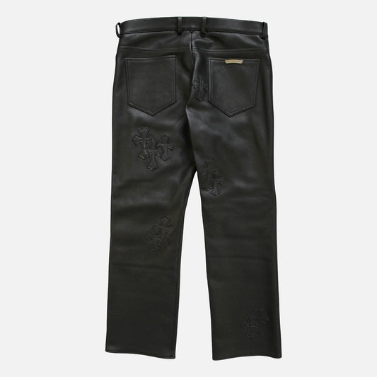 Cross Patch Leather Trouser