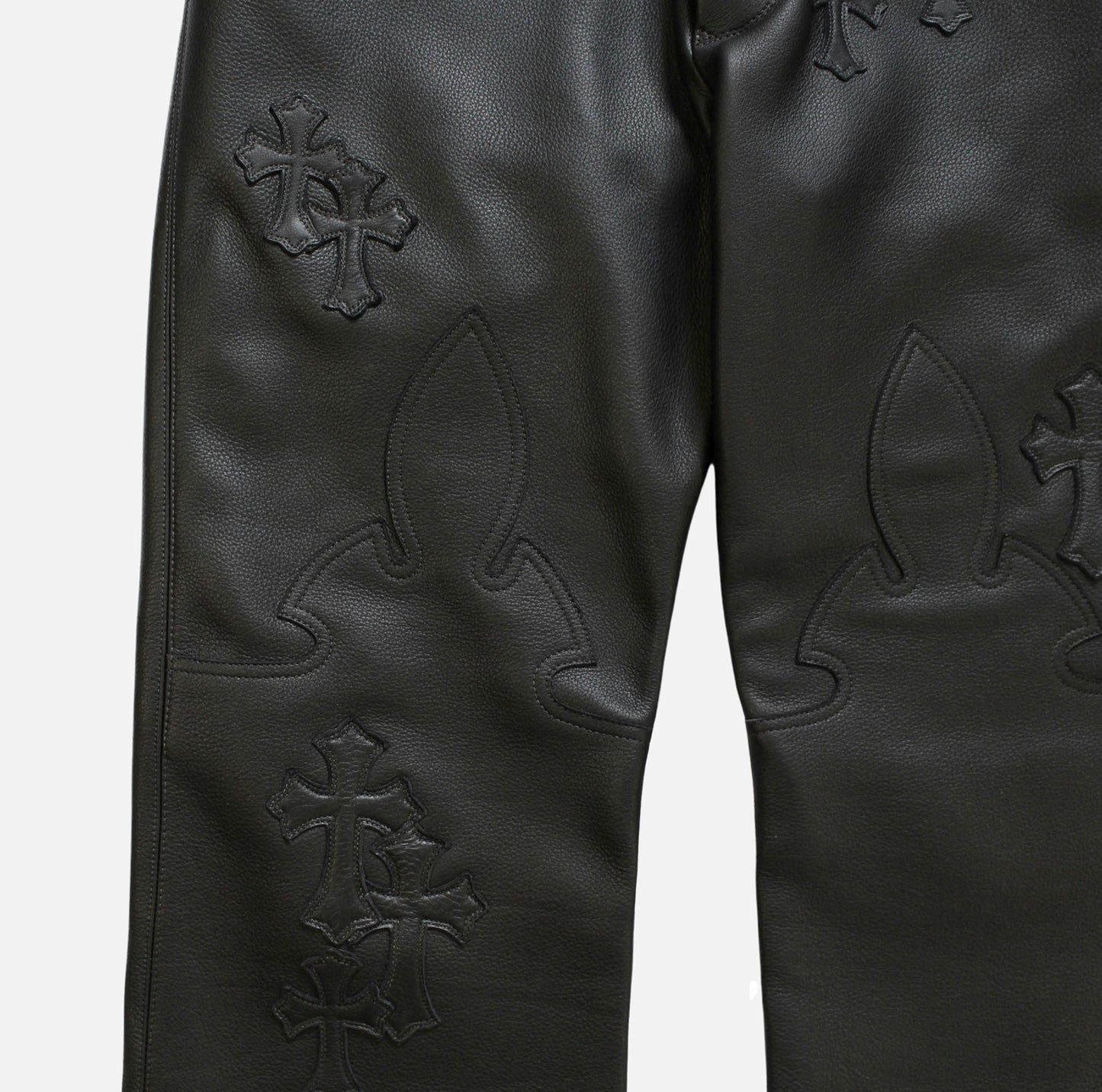 Cross Patch Leather Trouser