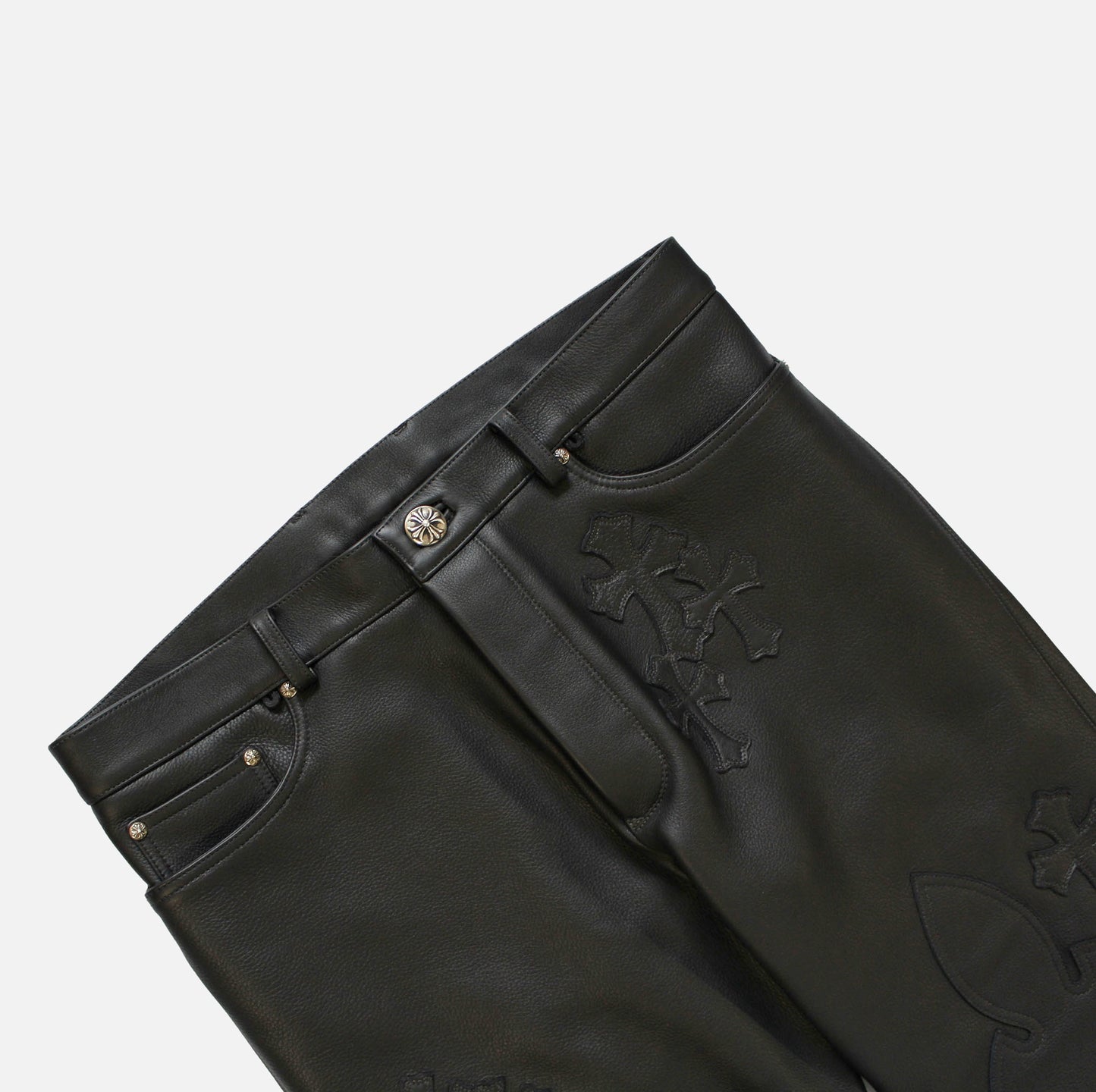 Cross Patch Leather Trouser