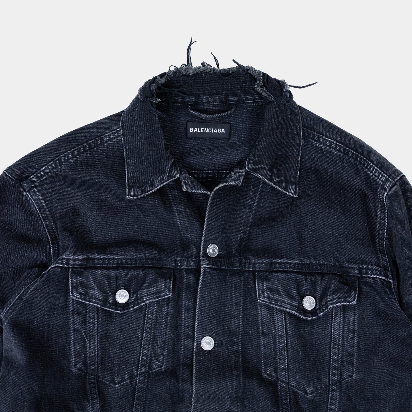 Balenciaga Political Logo Denim Jacket