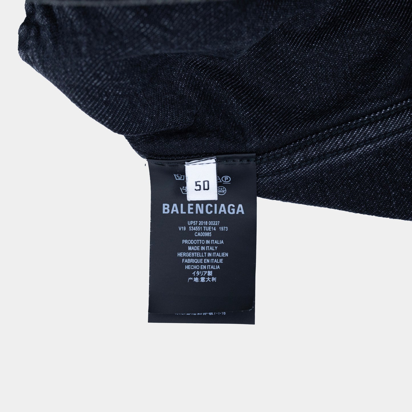 Balenciaga Political Logo Denim Jacket