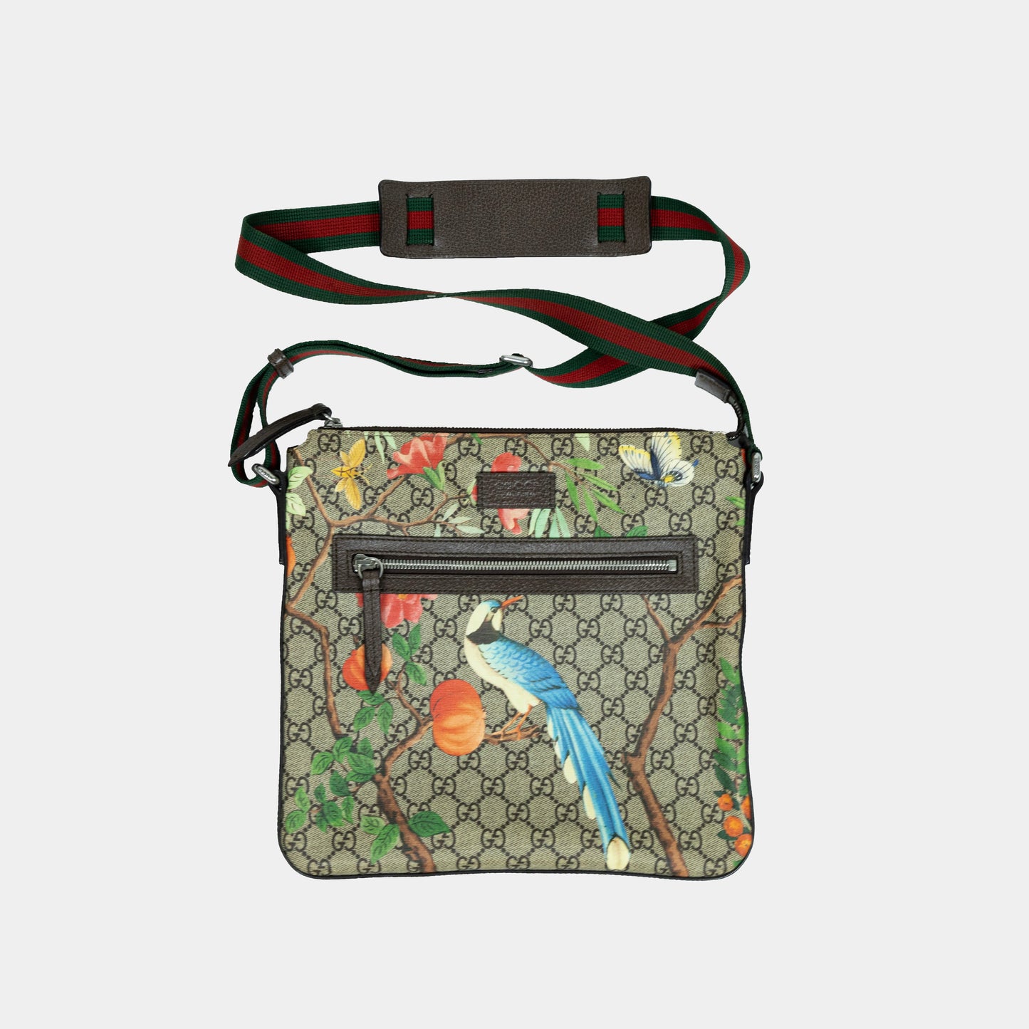 Gucci Tian Print GG Supreme Canvas Messenger Bag