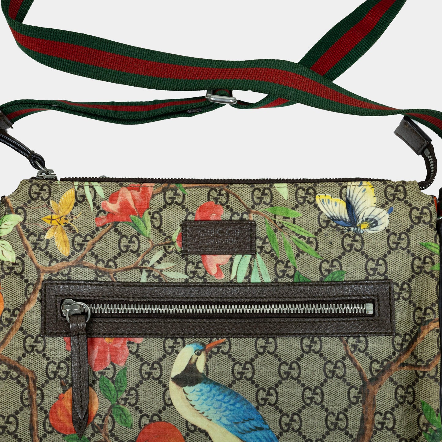 Gucci Tian Print GG Supreme Canvas Messenger Bag