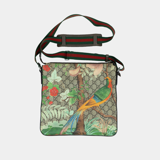 Gucci Tian Print GG Supreme Canvas Messenger Bag