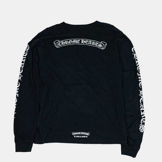 Chrome Hearts Scroll Logo Longsleeve T-Shirt