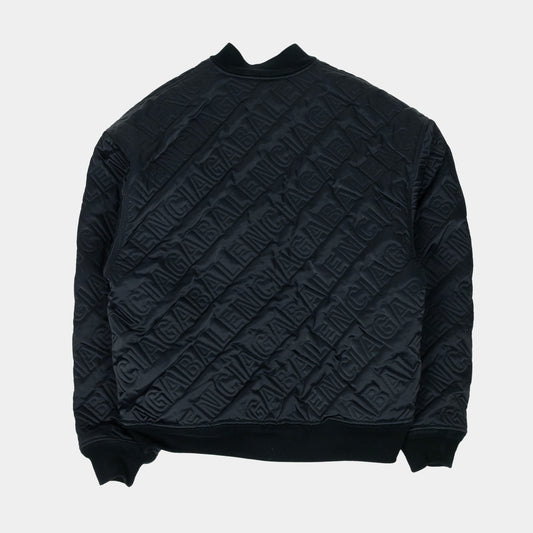 Balenciaga Logo Quilted Bomber Jacket