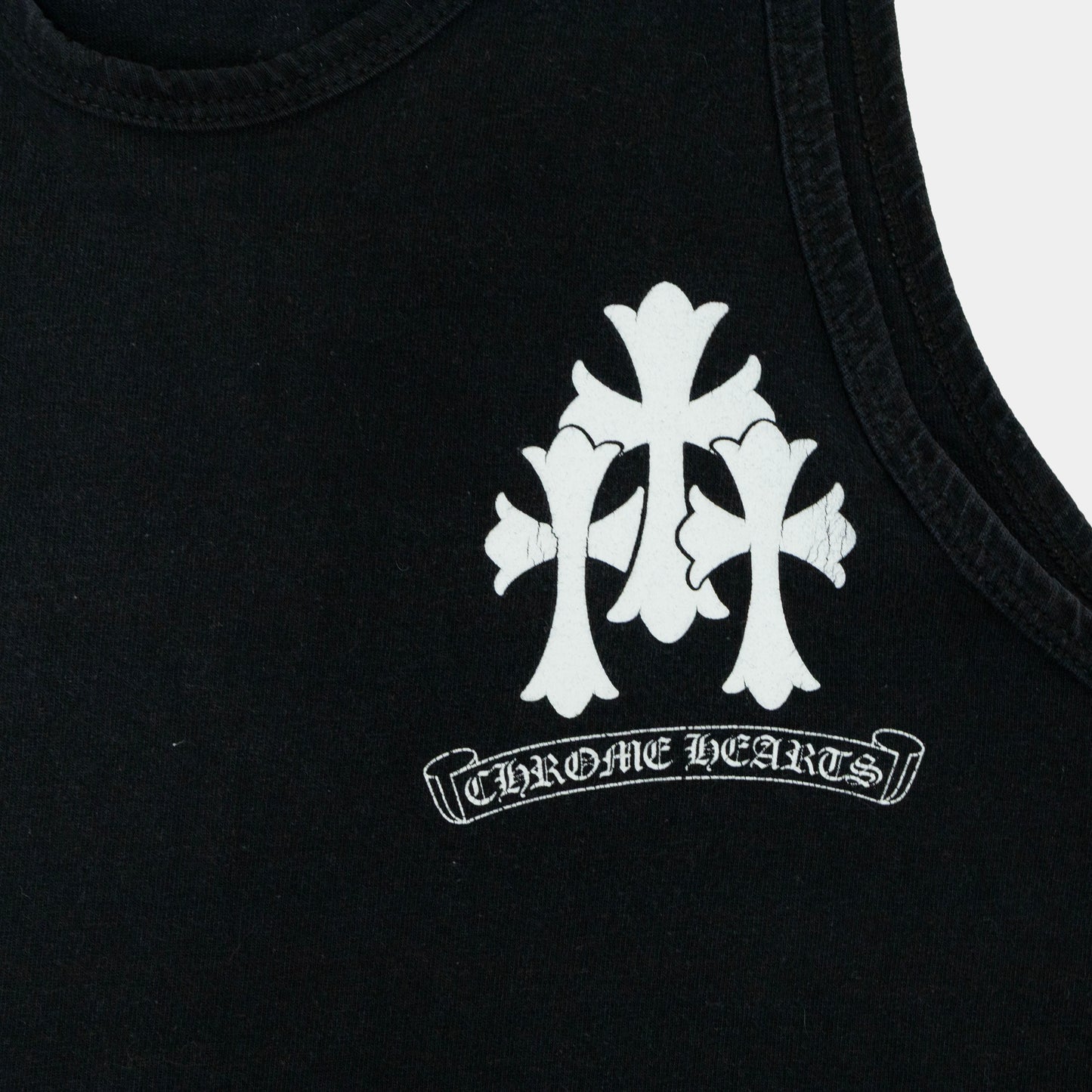 Chrome Hearts Vintage Triple Cross Logo Tank Top