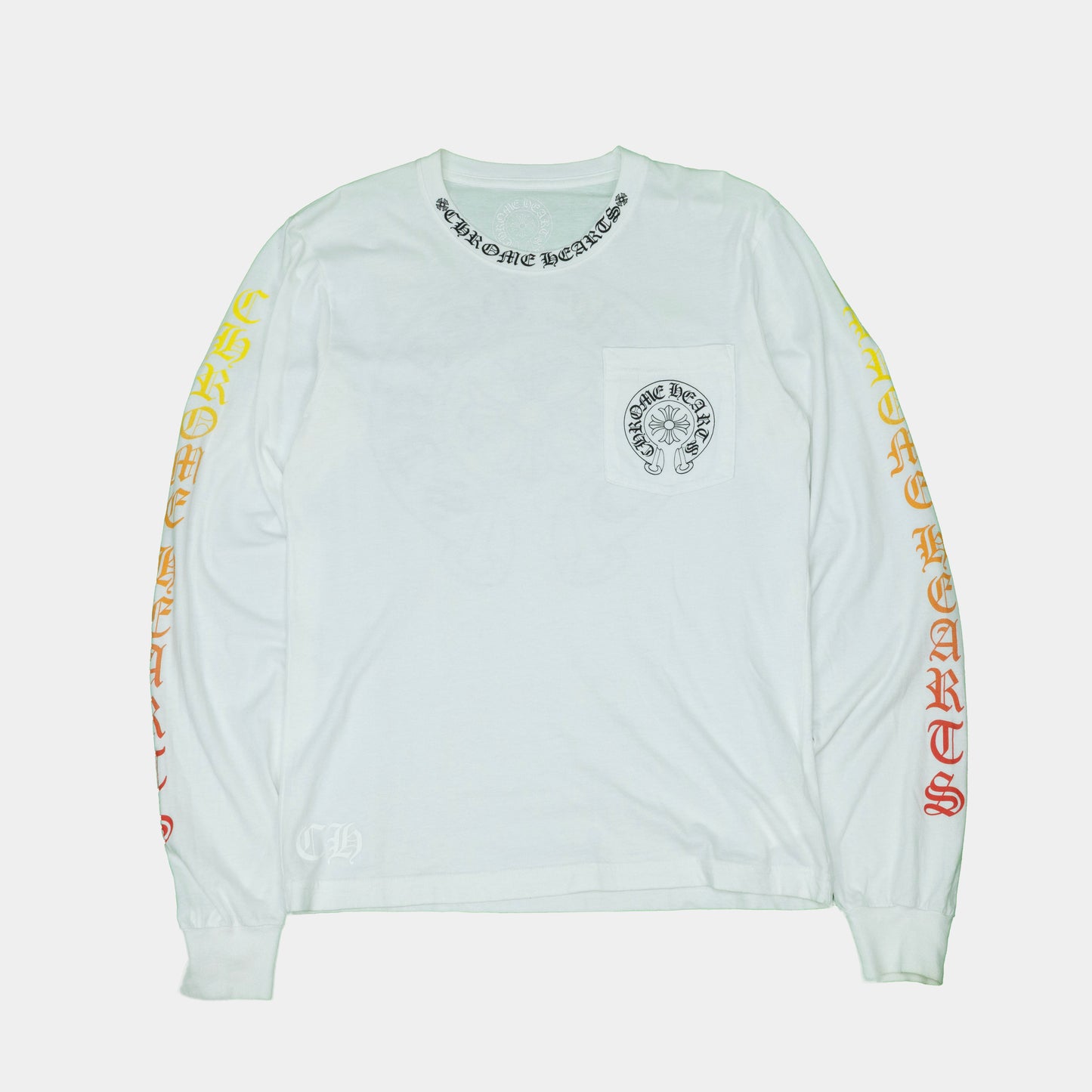 Chrome Hearts Gradient Neck Logo Longsleeve T-Shirt