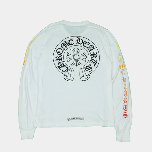 Chrome Hearts Gradient Neck Logo Longsleeve T-Shirt