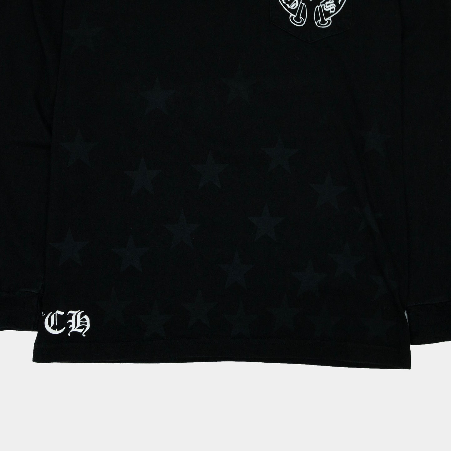 Chrome Hearts Vintage Elbow Plus Logo Longsleeve T-Shirt