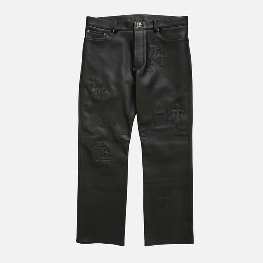 Cross Patch Leather Trouser