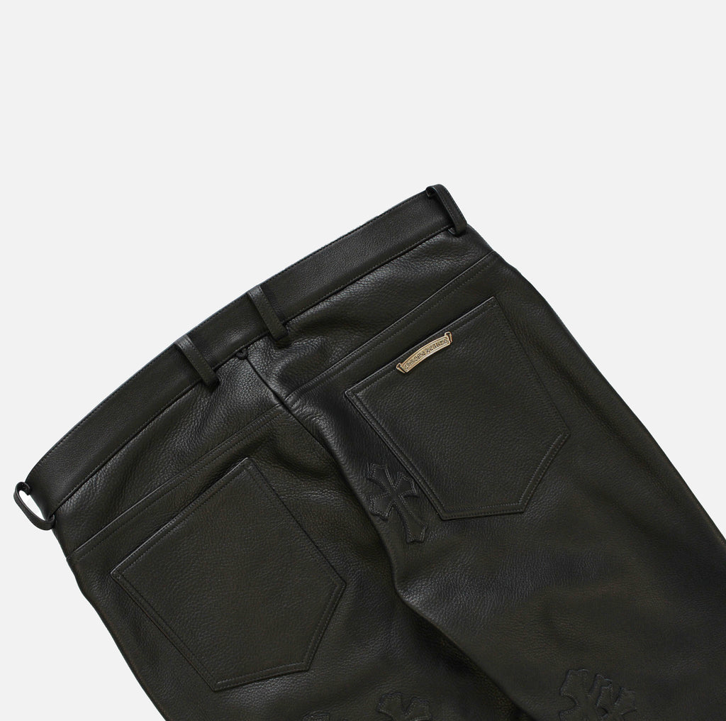 Cross Patch Leather Trouser