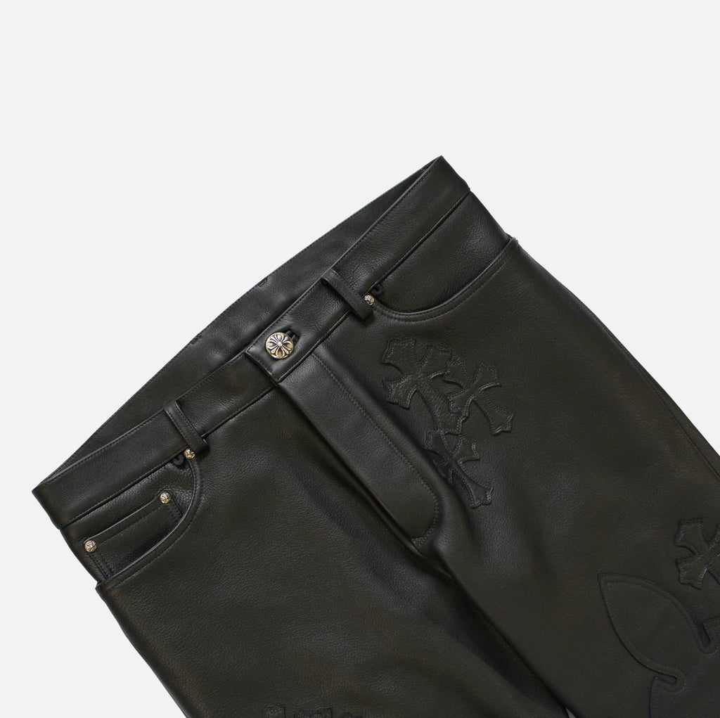 Cross Patch Leather Trouser