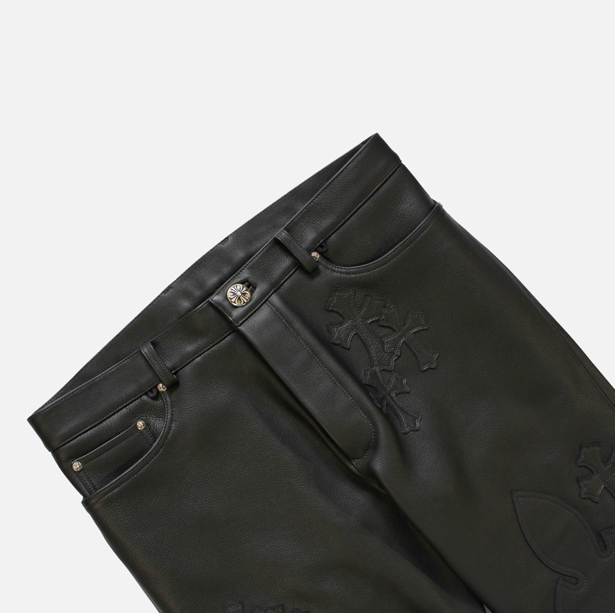 Cross Patch Leather Trouser