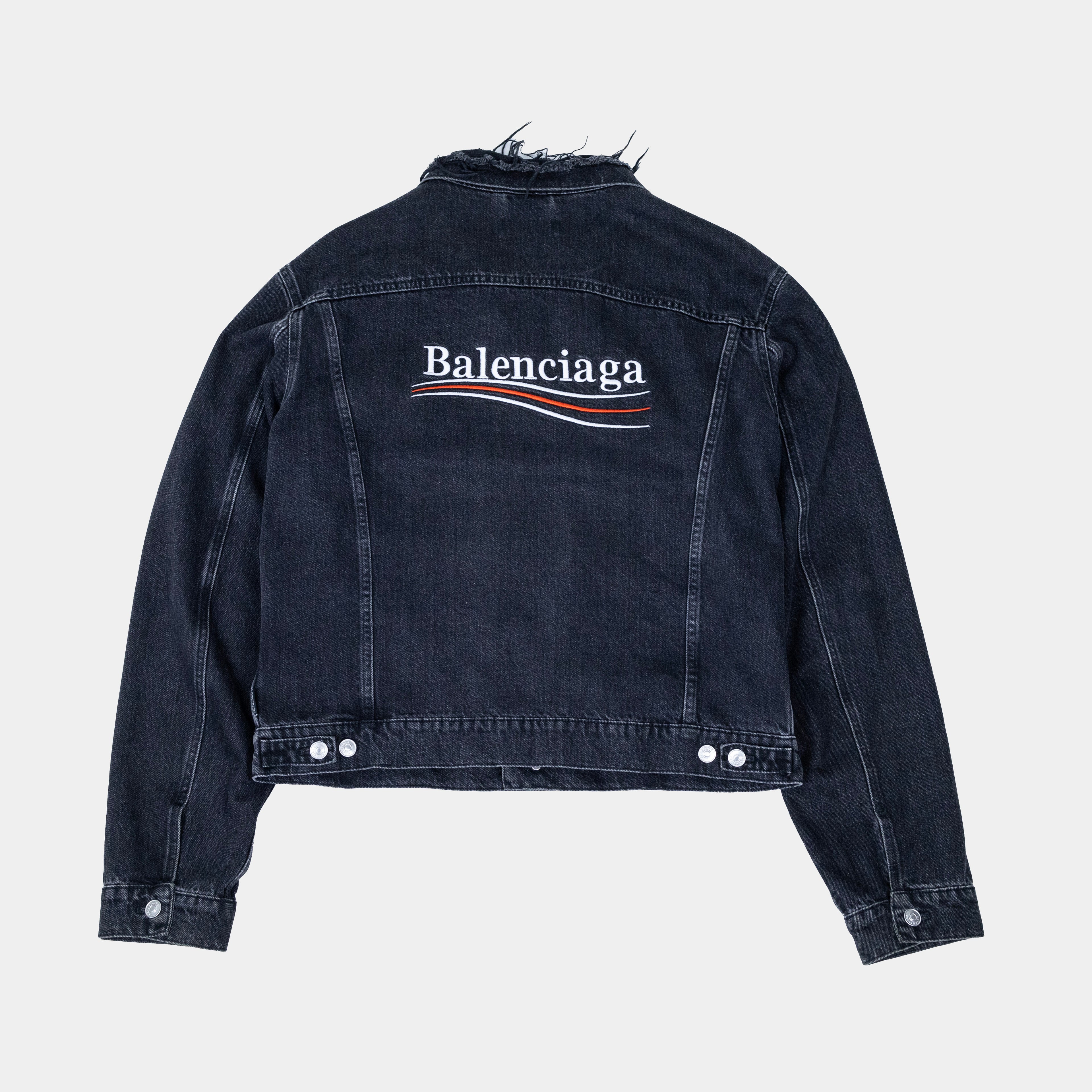 Balenciaga Political Logo Denim Jacket