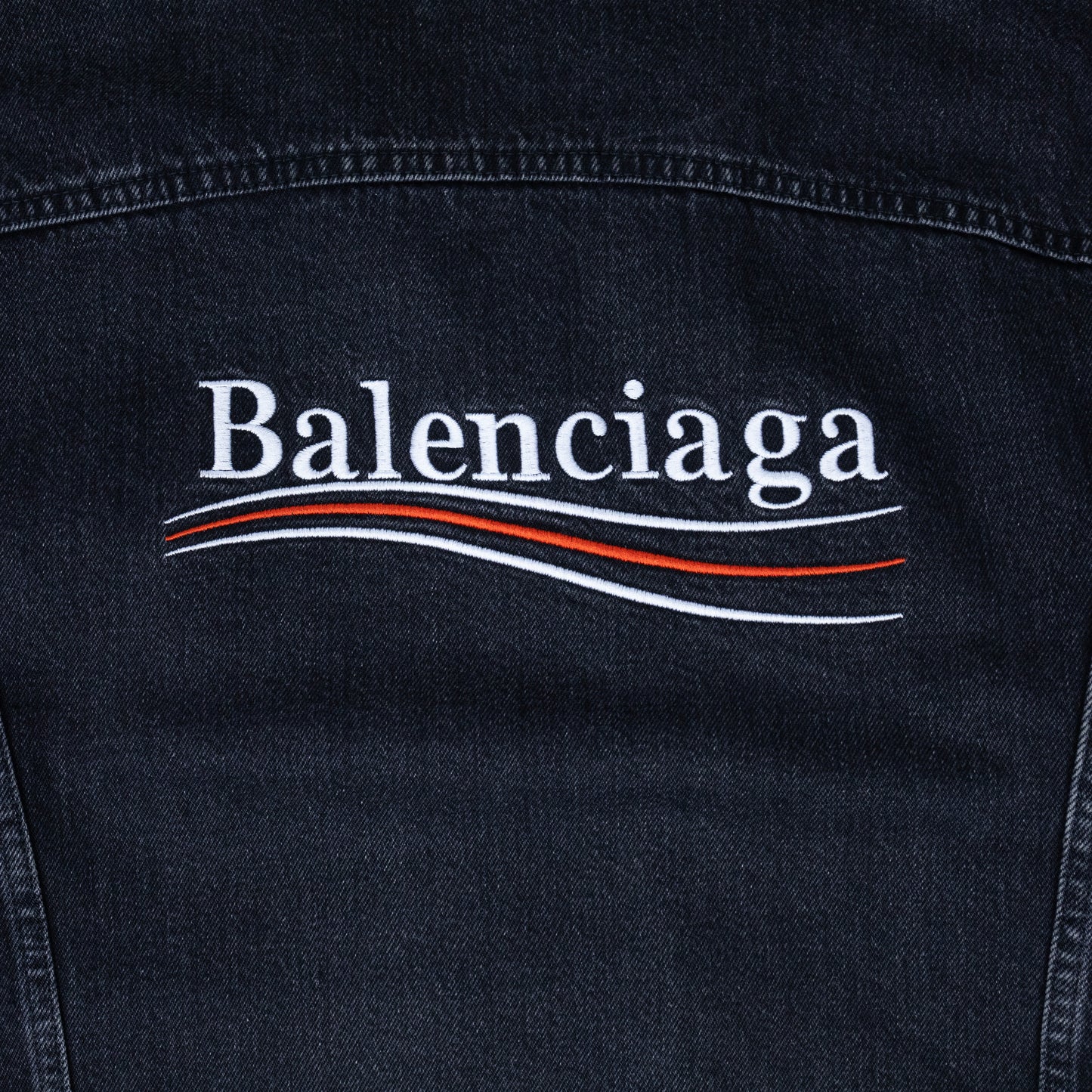 Political Logo Denim Jacket