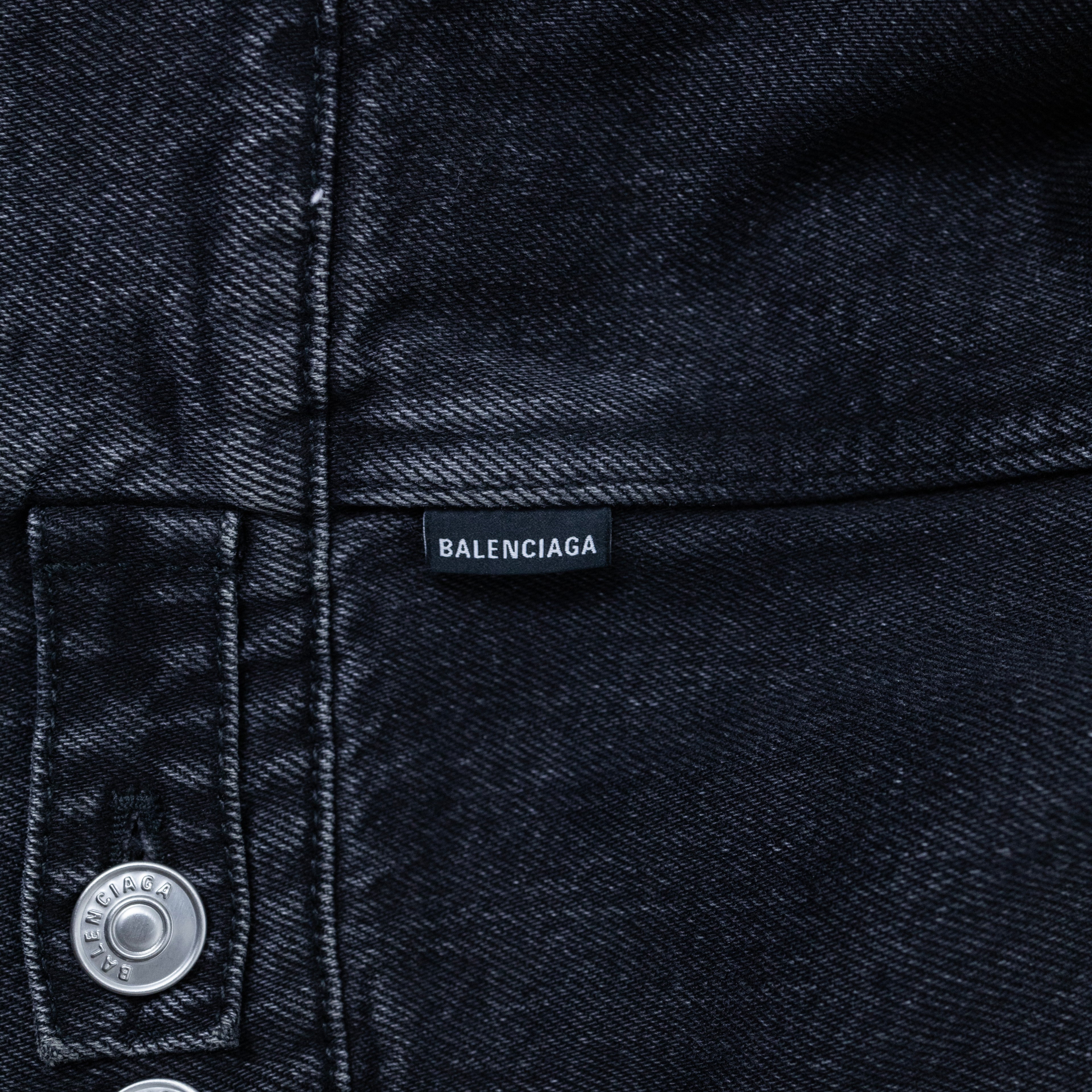 Balenciaga Political Logo Denim Jacket