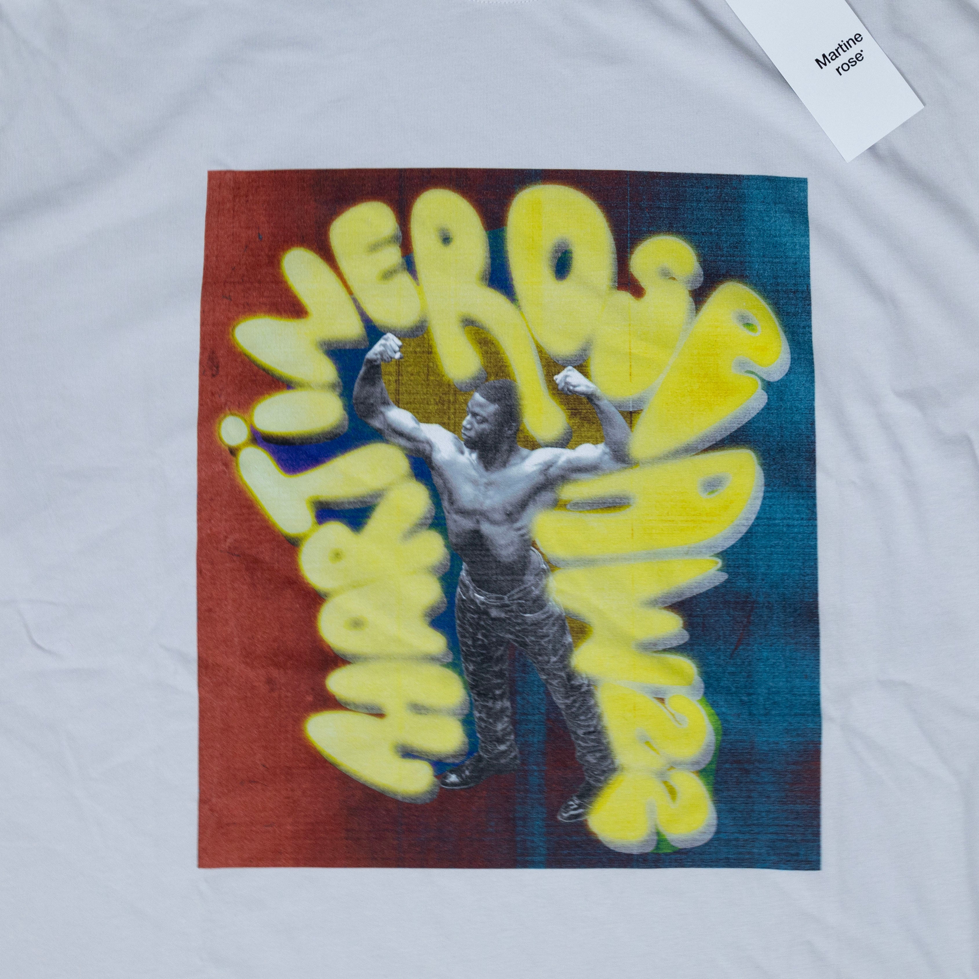 Martine Rose Front Printed Oversized Crew-neck T-Shirt