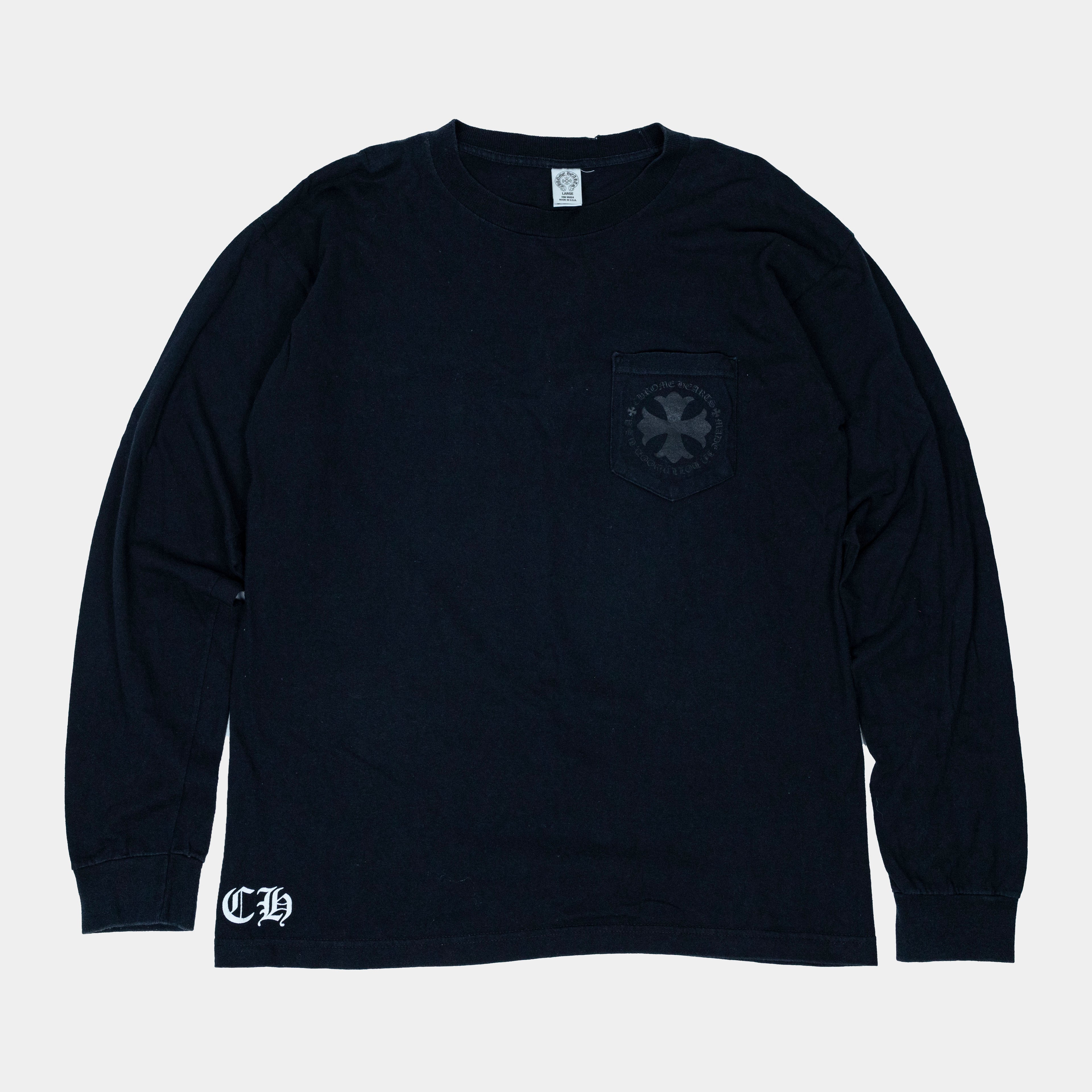 Chrome Hearts Pocket Cross Logo Long Sleeve T-Shirt