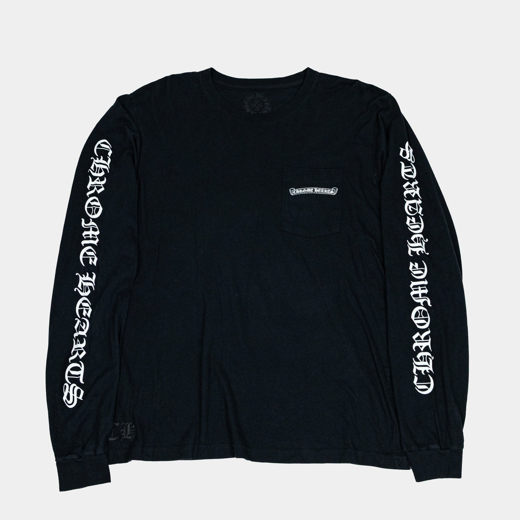 Chrome Hearts Scroll Logo Long Sleeve T-Shirt