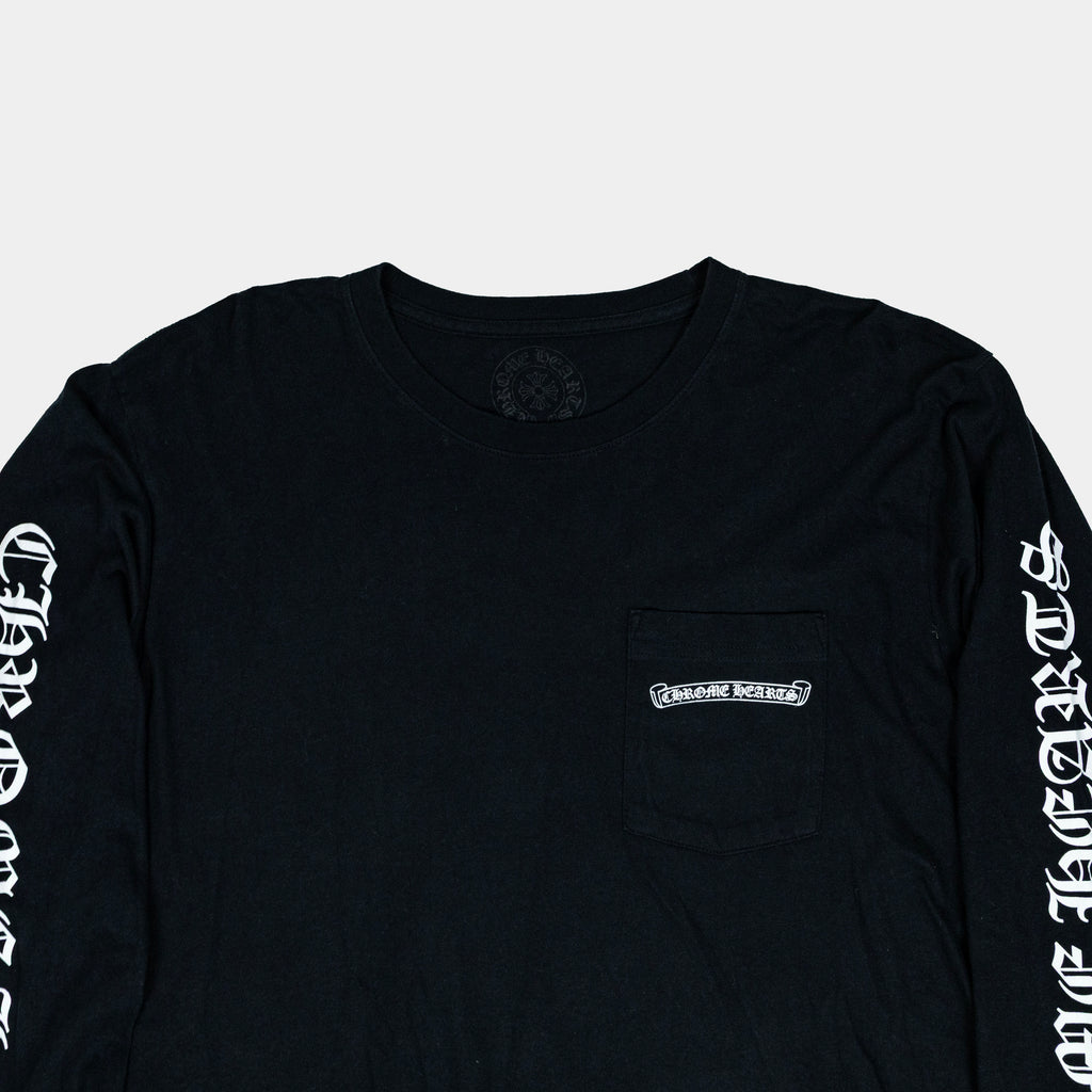 Chrome Hearts Scroll Logo Long Sleeve T-Shirt