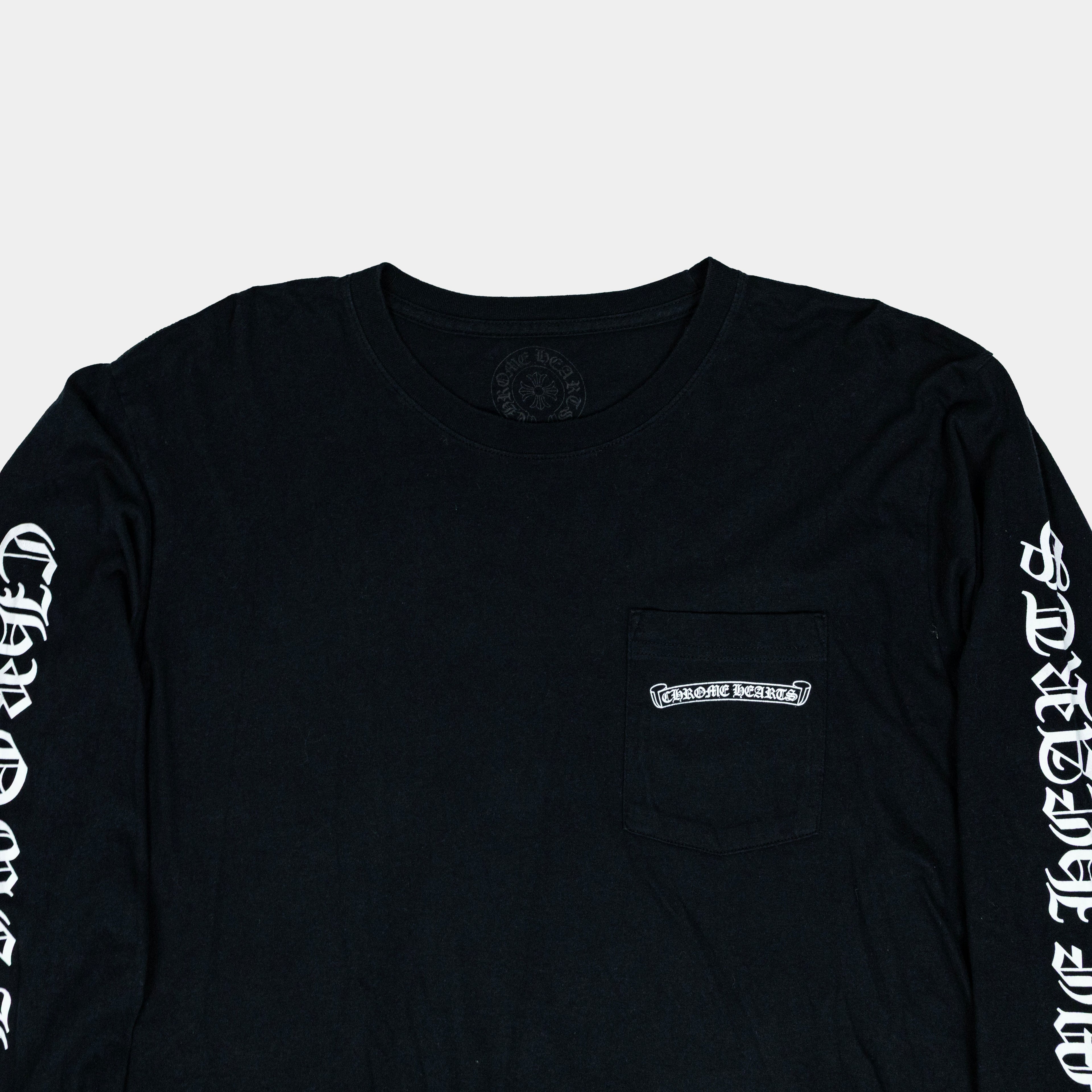Chrome Hearts Scroll Logo Long Sleeve T-Shirt