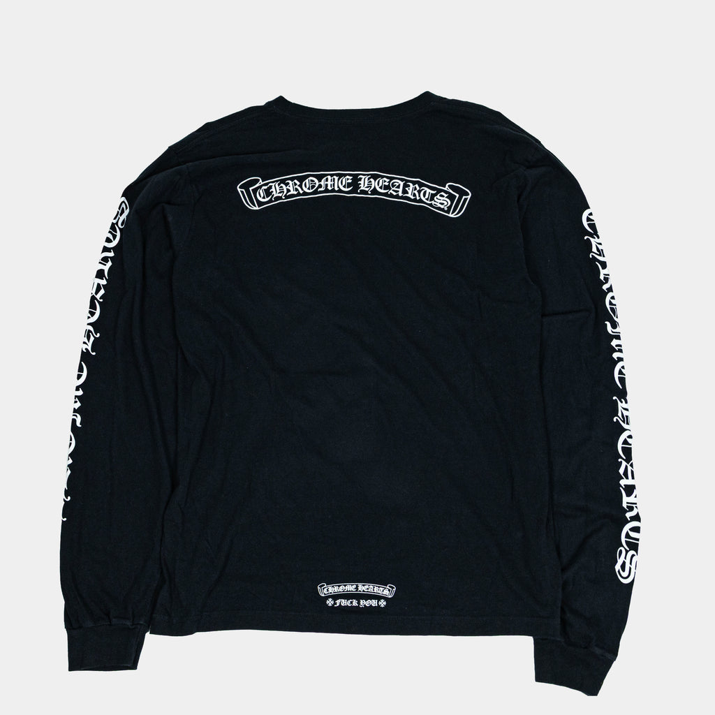 Chrome Hearts Scroll Logo Long Sleeve T-Shirt