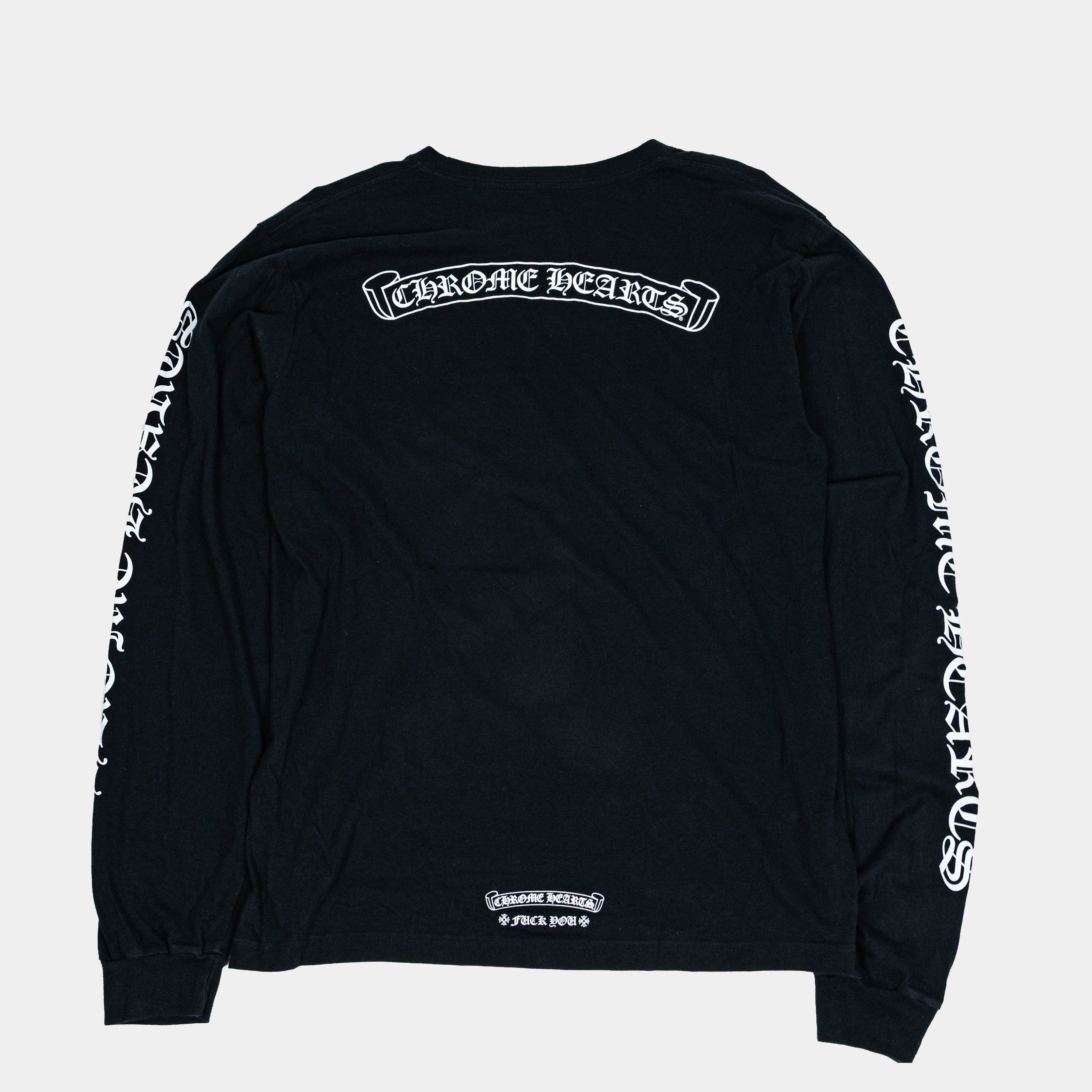 Chrome Hearts Scroll Logo Long Sleeve T-Shirt