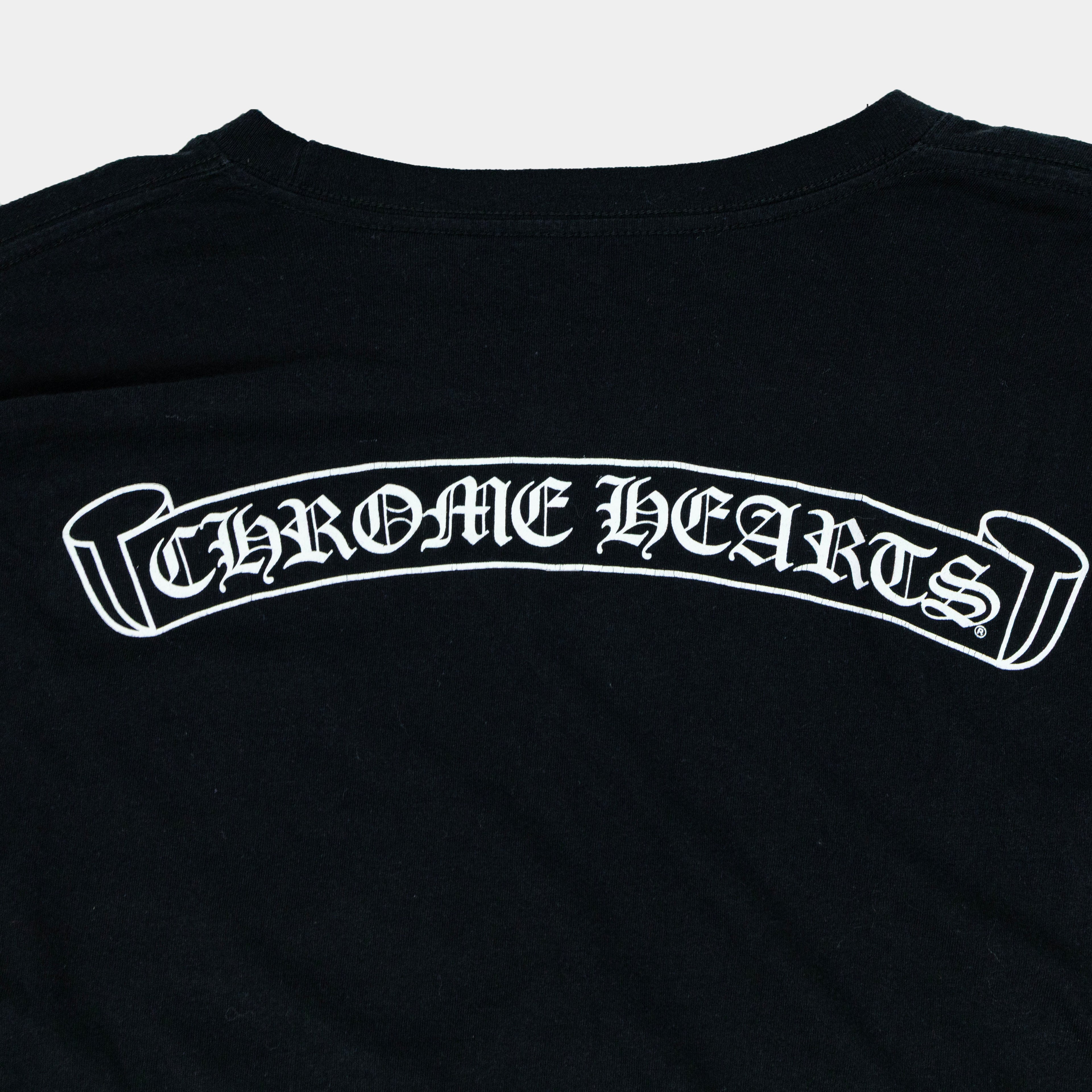 Chrome Hearts Scroll Logo Long Sleeve T-Shirt