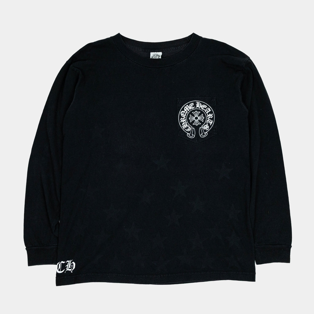 Chrome Hearts Vintage Elbow Cross Long Sleeve T-Shirt