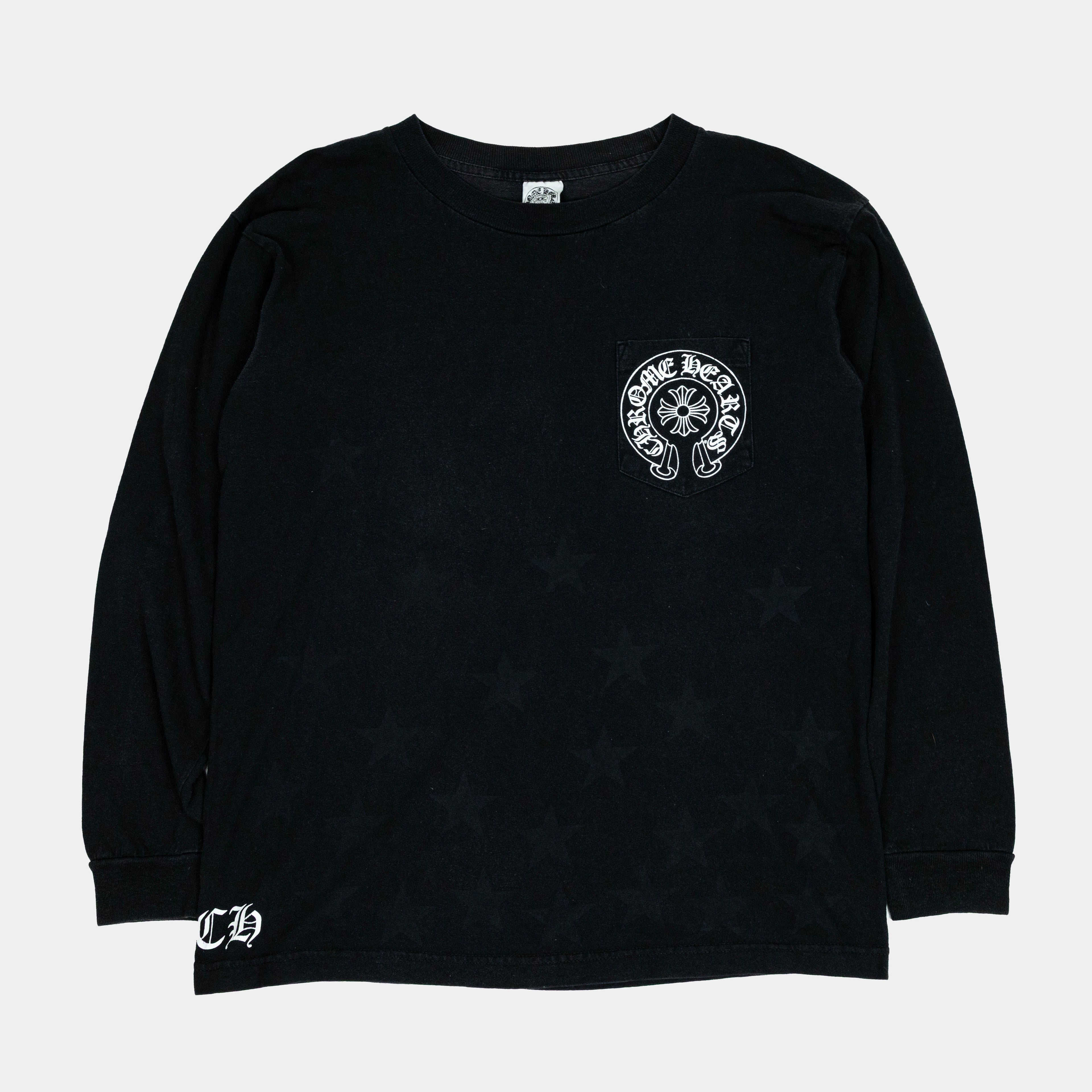 Chrome Hearts Vintage Elbow Cross Long Sleeve T-Shirt