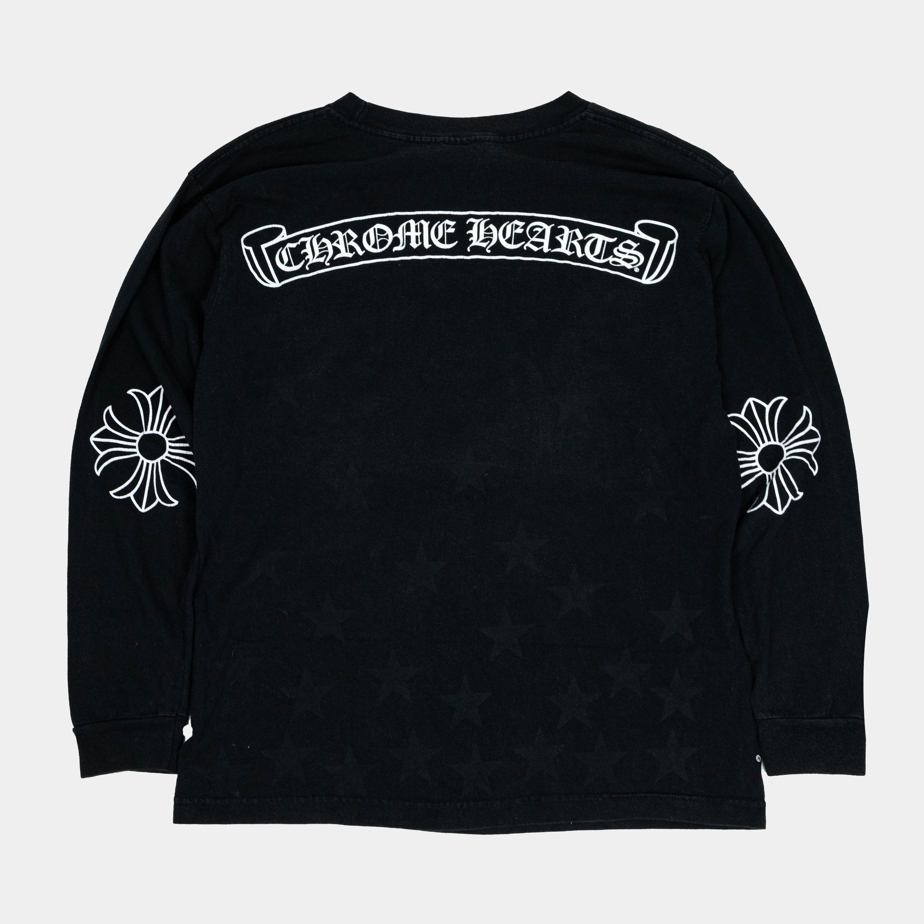 Chrome Hearts Vintage Elbow Cross Long Sleeve T-Shirt