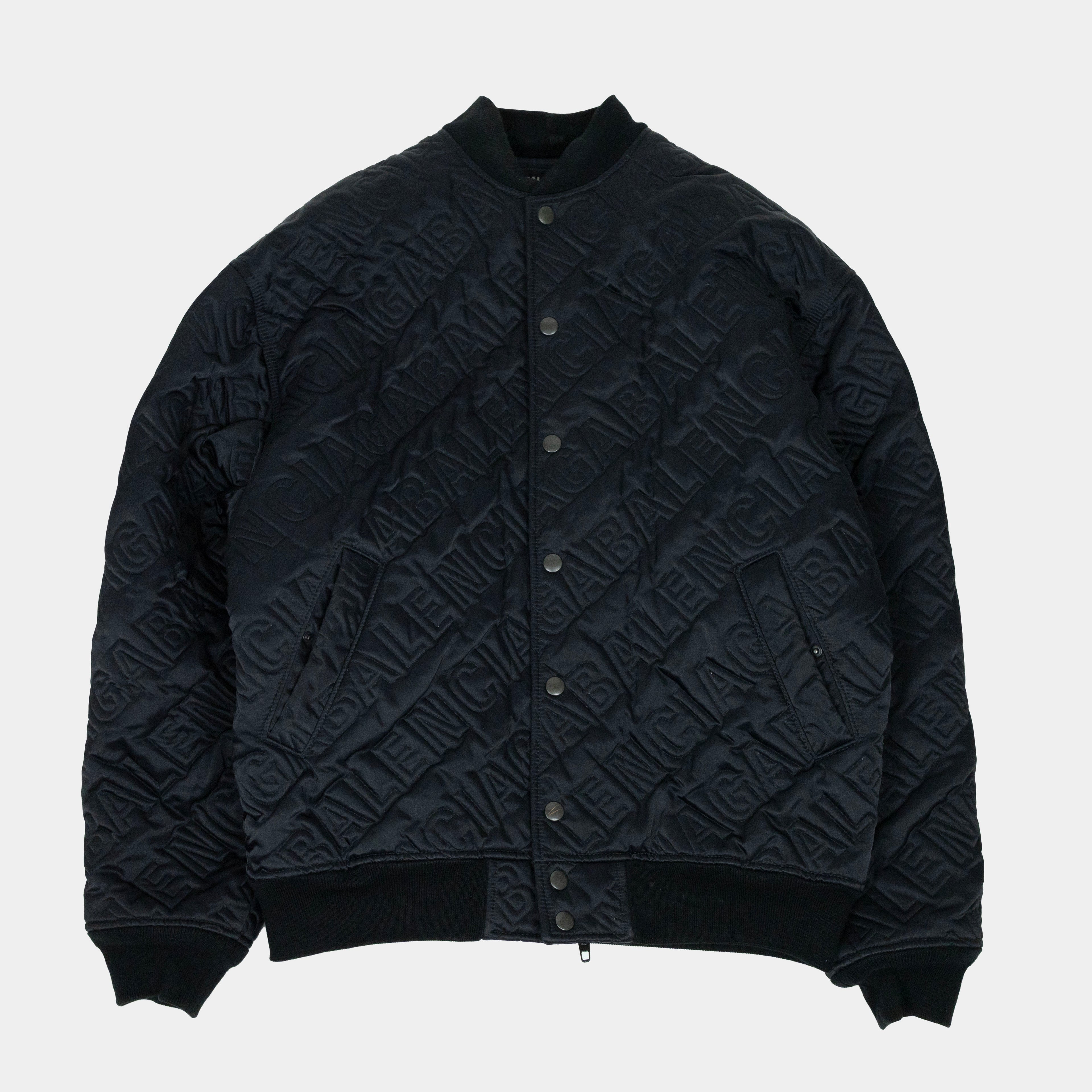 Balenciaga Logo Quilted Bomber Jacket