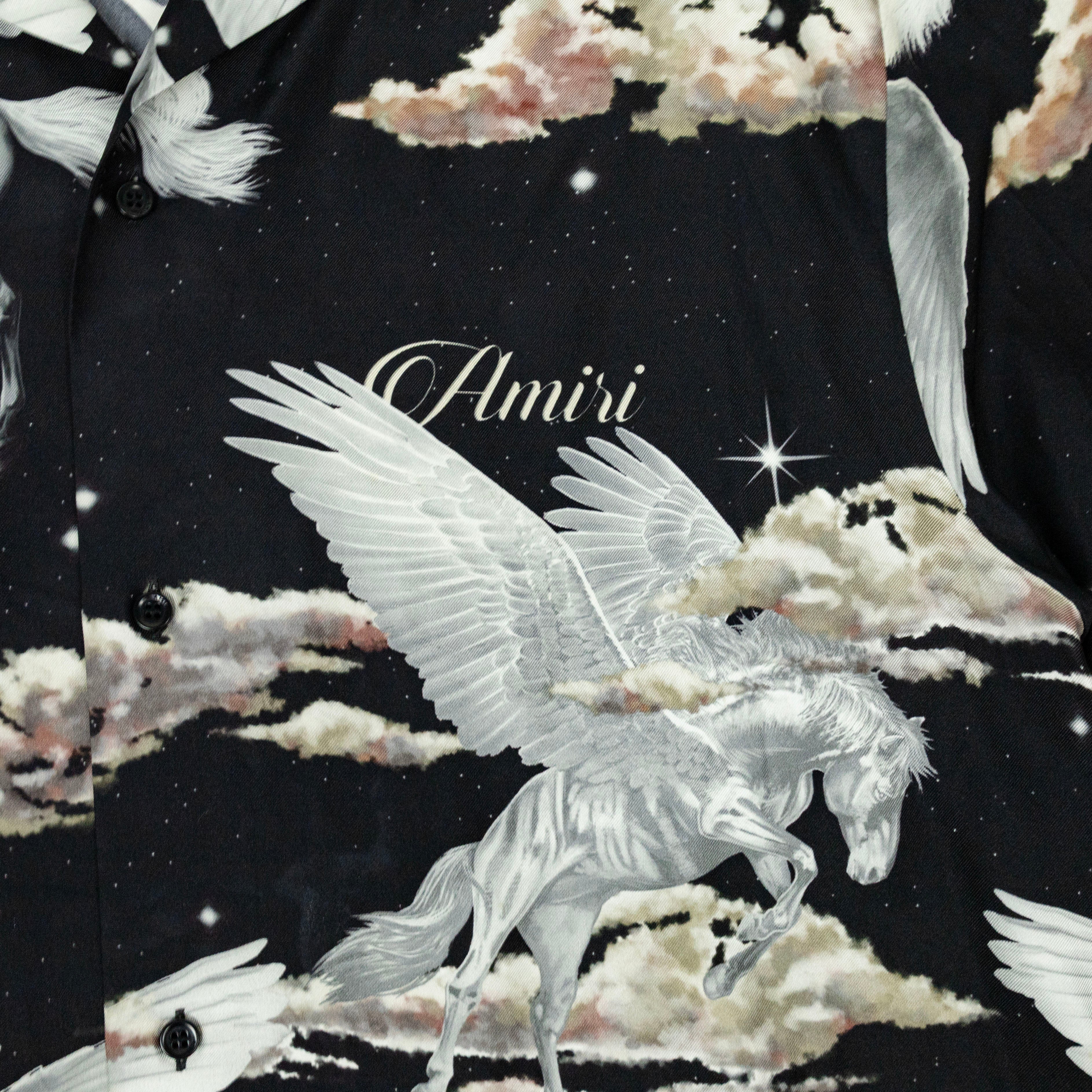 Amiri Pegasus Silk Bowling Shirt