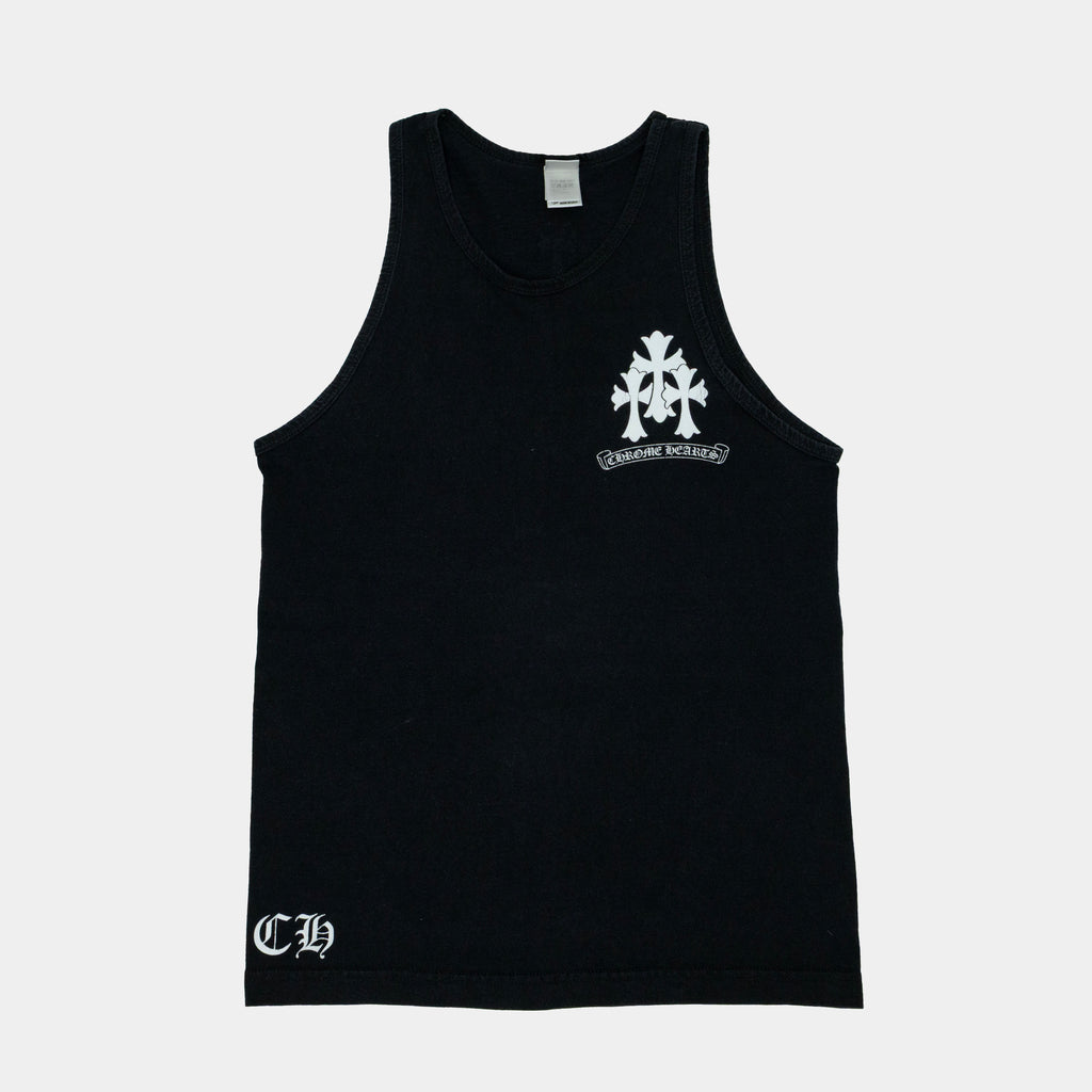 Chrome Hearts Vintage Triple Cross Logo Tank Top