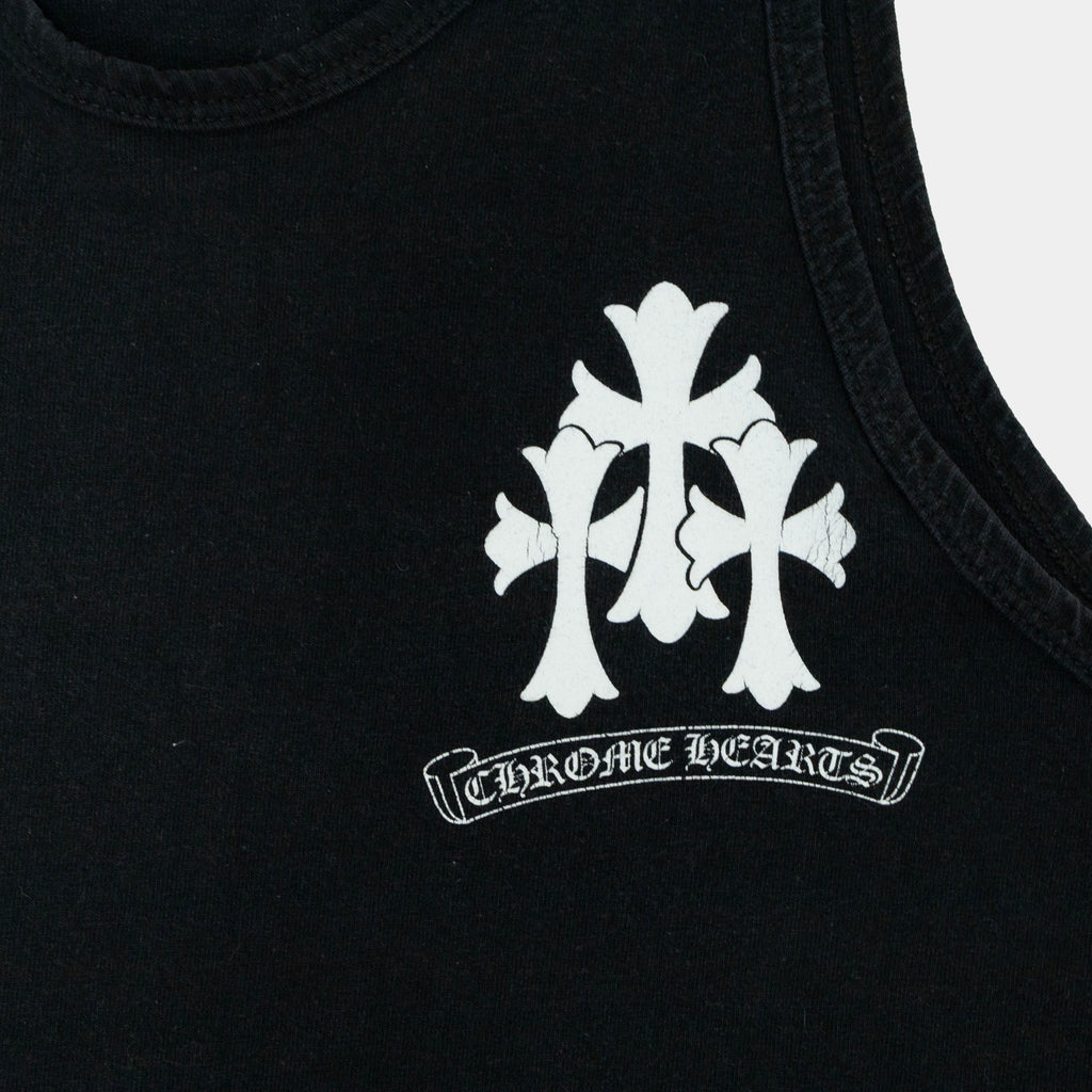 Chrome Hearts Vintage Triple Cross Logo Tank Top