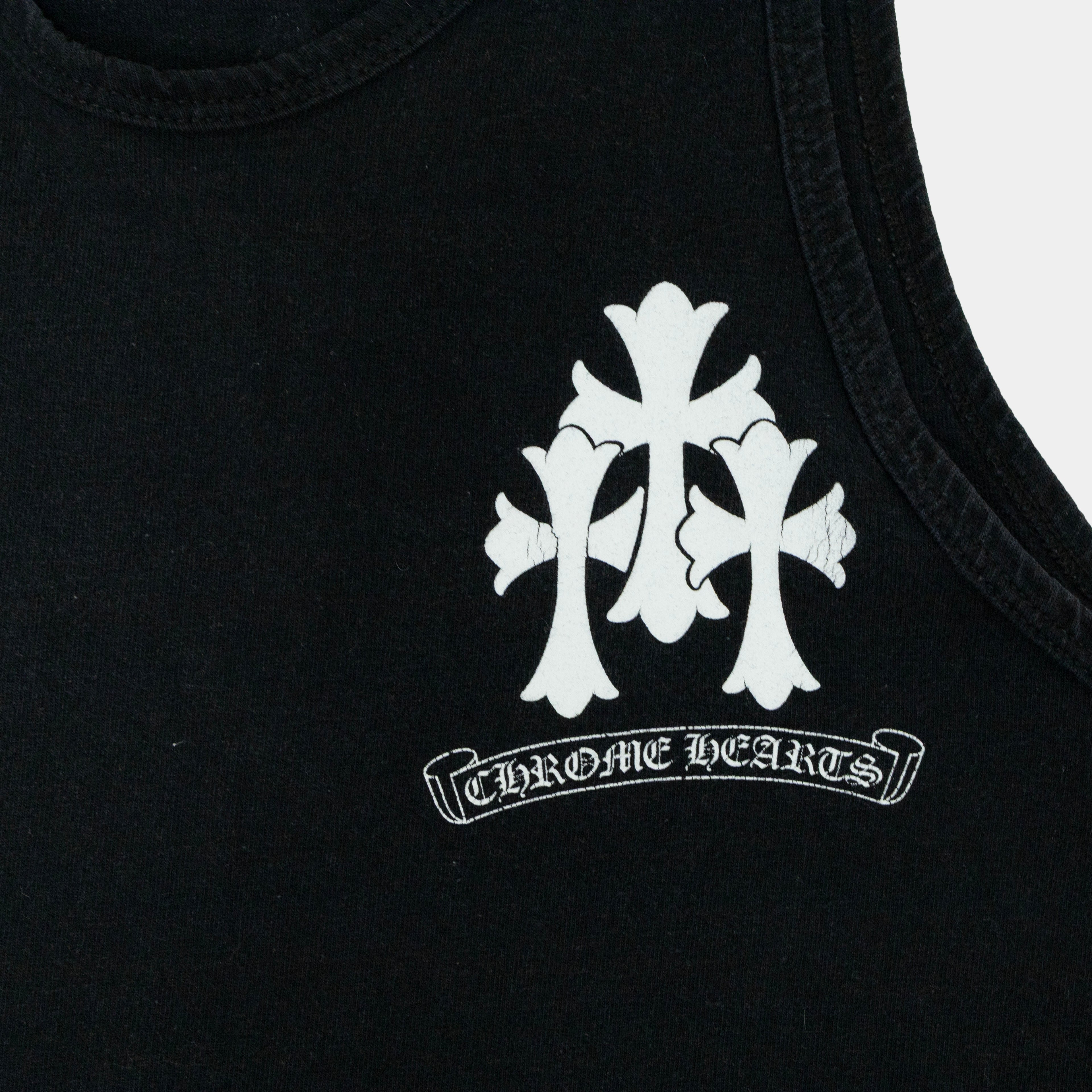 Chrome Hearts Vintage Triple Cross Logo Tank Top