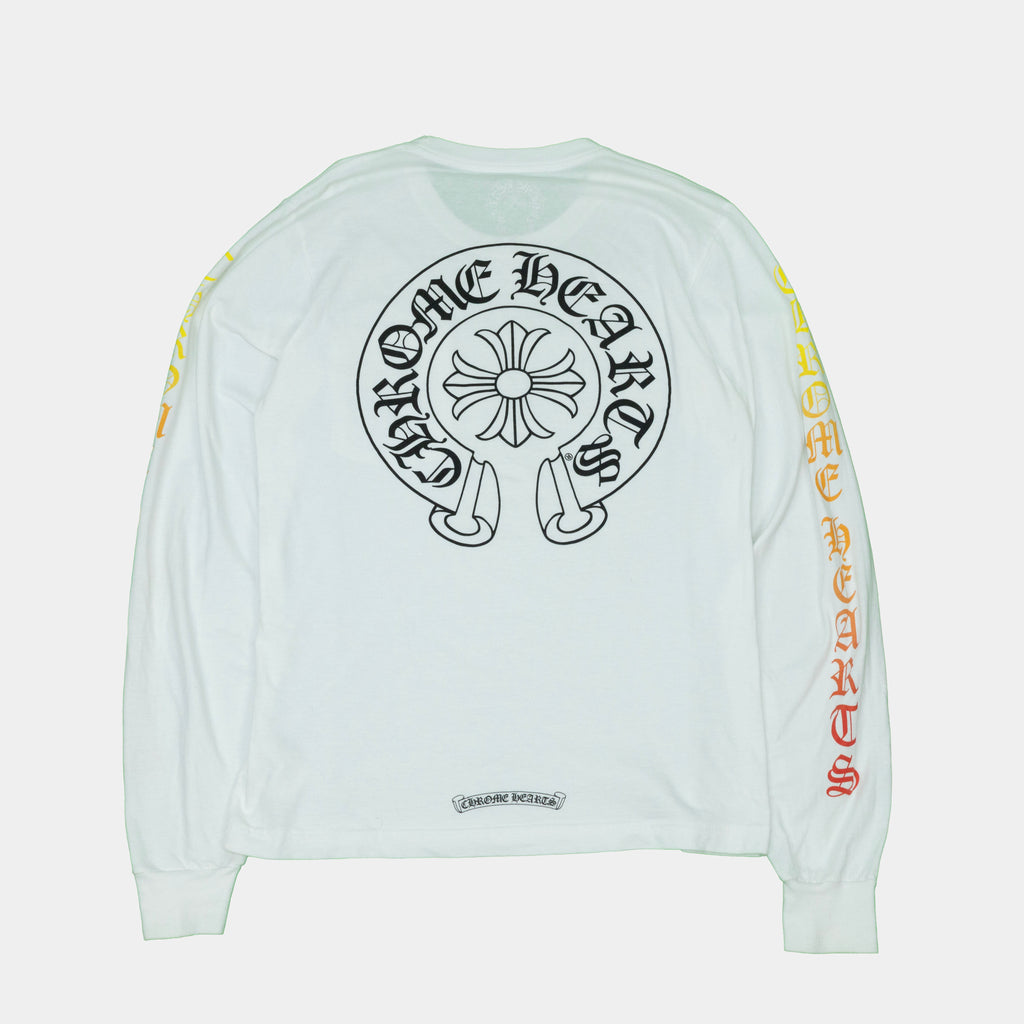 Chrome Hearts Gradient Neck Logo Long Sleeve T-Shirt