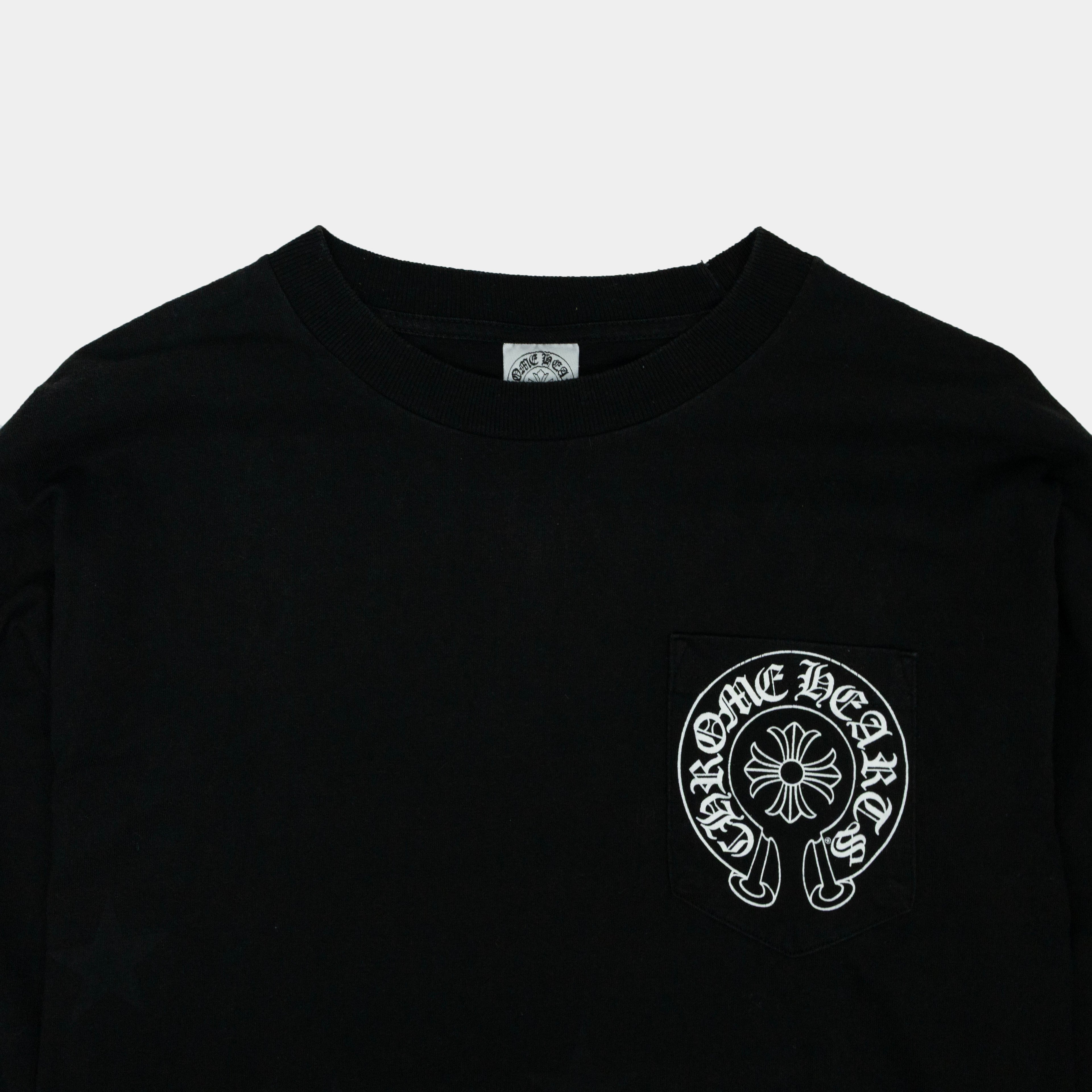 Chrome Hearts Vintage Elbow Plus Logo Long Sleeve T-Shirt