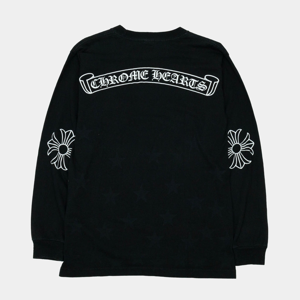 Chrome Hearts Vintage Elbow Plus Logo Long Sleeve T-Shirt