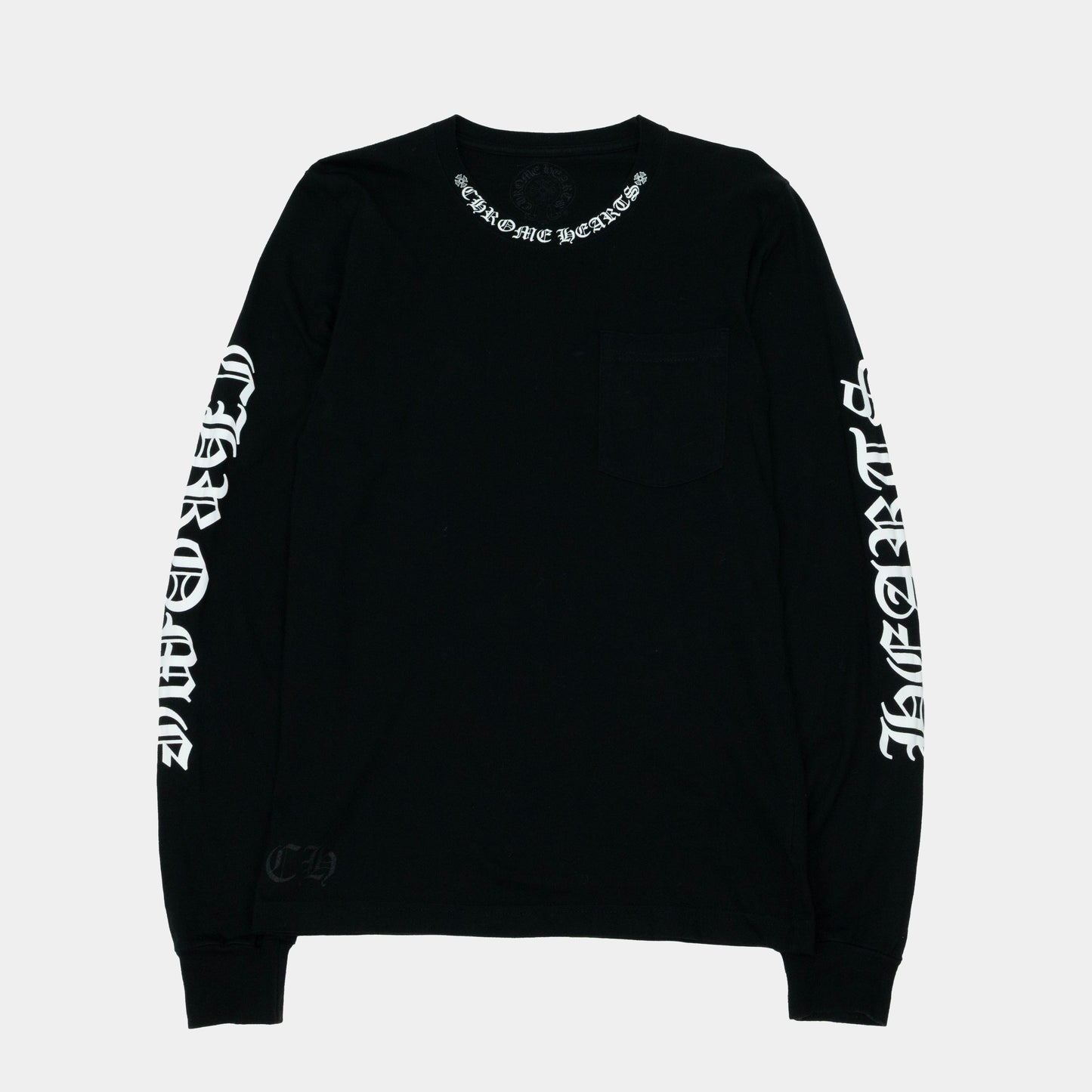 Chrome Hearts Scripture Sleeve Logo Longsleeve T-Shirt