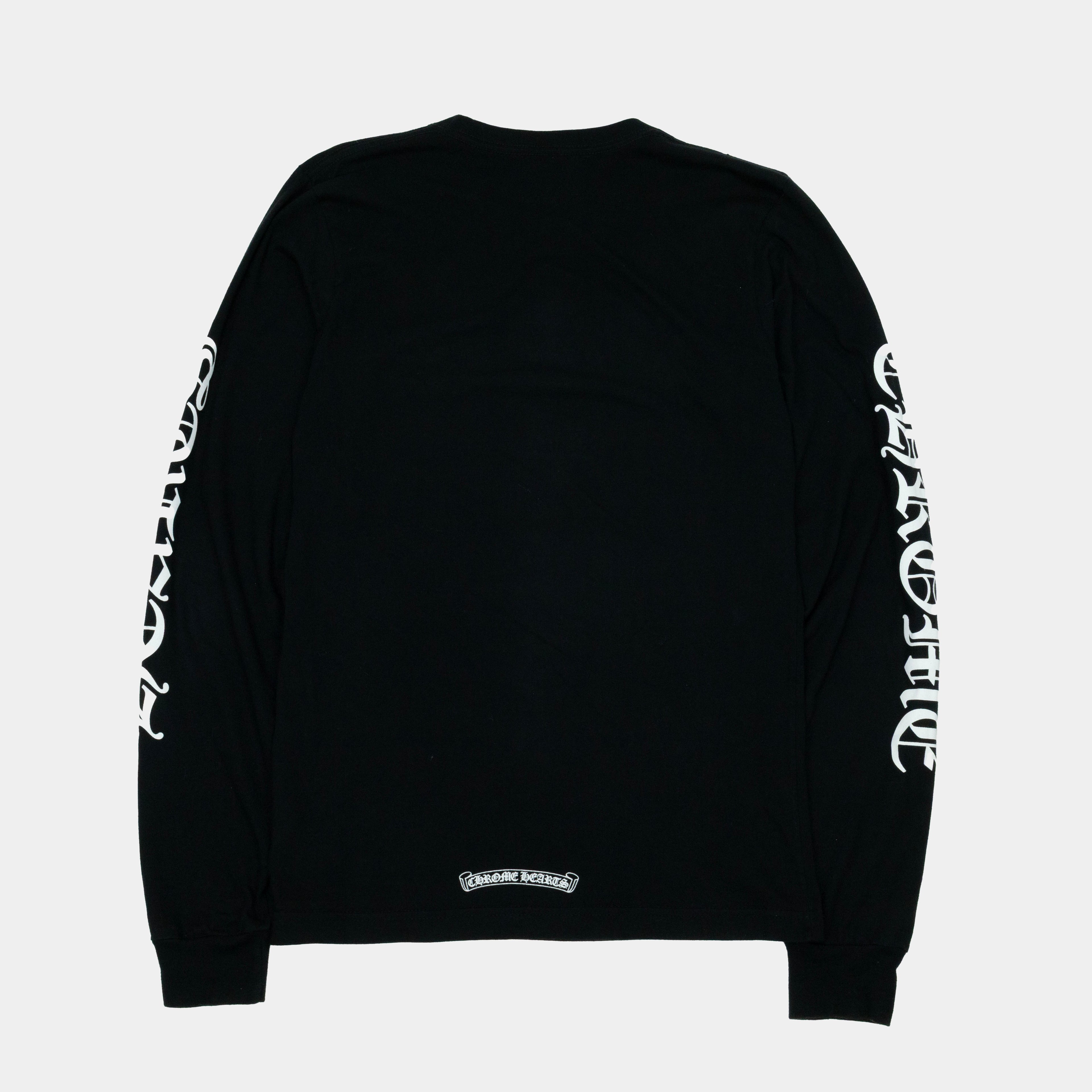 Chrome Hearts Scripture Sleeve Logo Long Sleeve T-Shirt