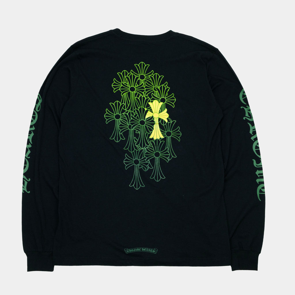 Chrome Hearts Cemetery Cross Logo Long Sleeve T-Shirt