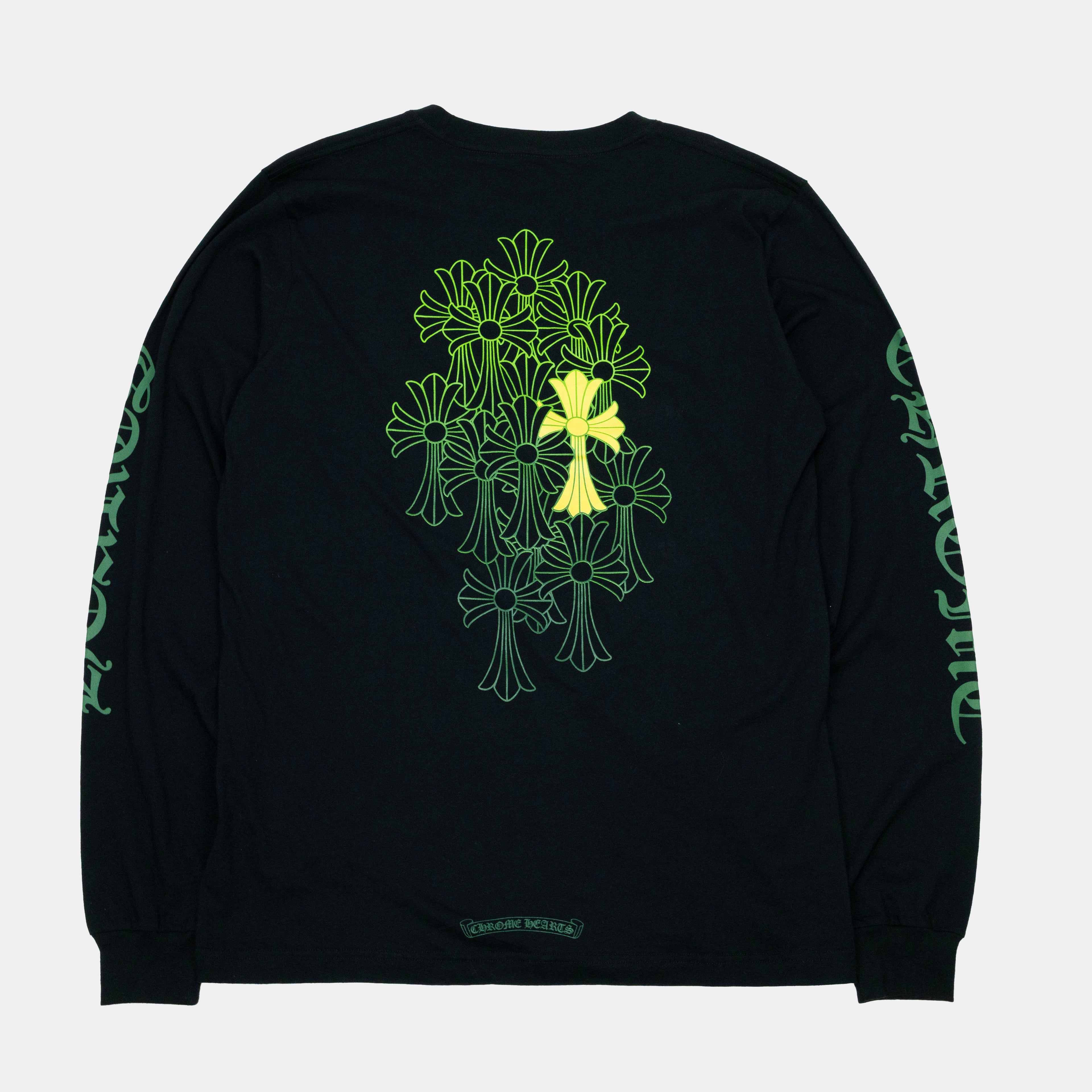 Chrome Hearts Cemetery Cross Logo Long Sleeve T-Shirt