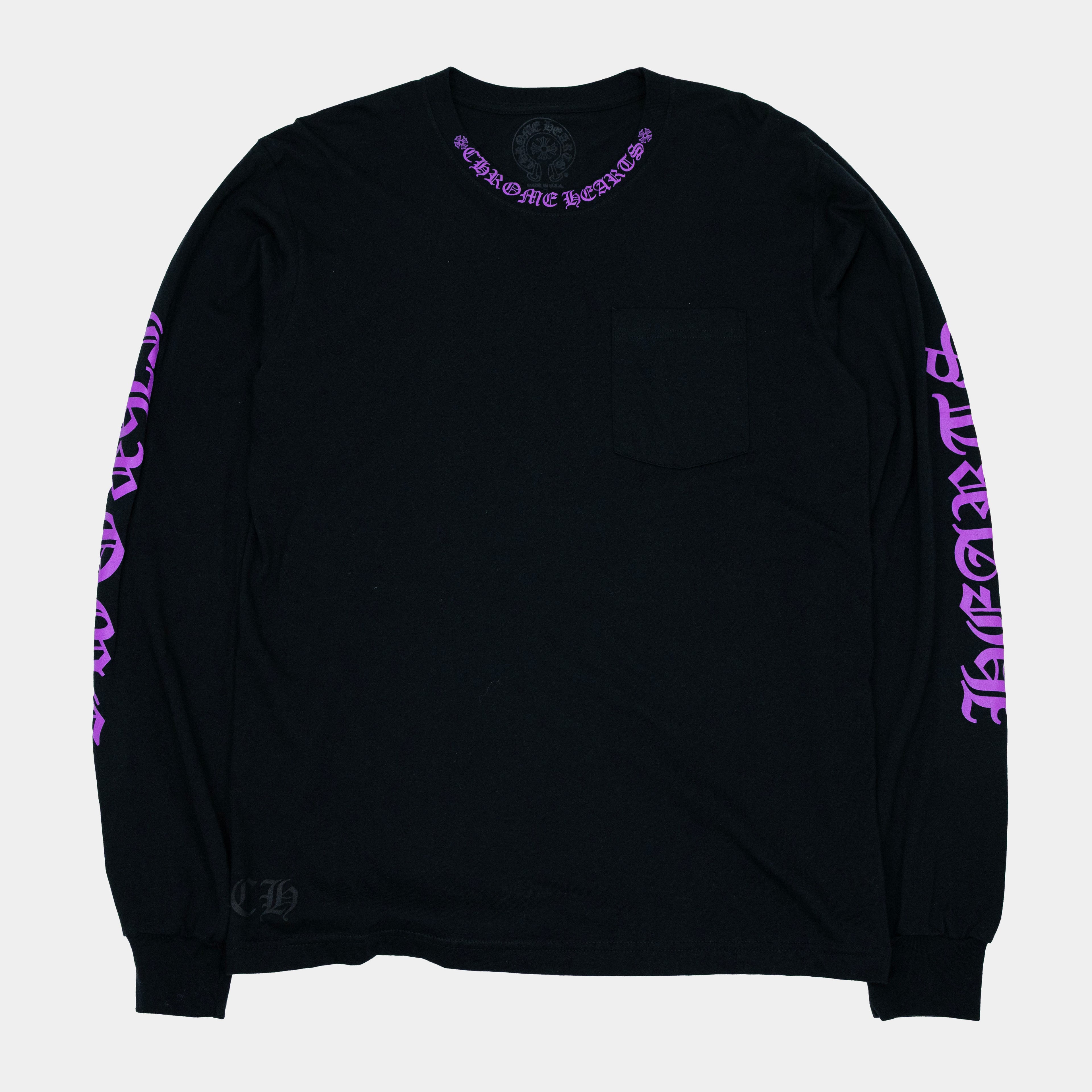 Chrome Hearts Scripture Sleeve Logo Long Sleeve T-Shirt