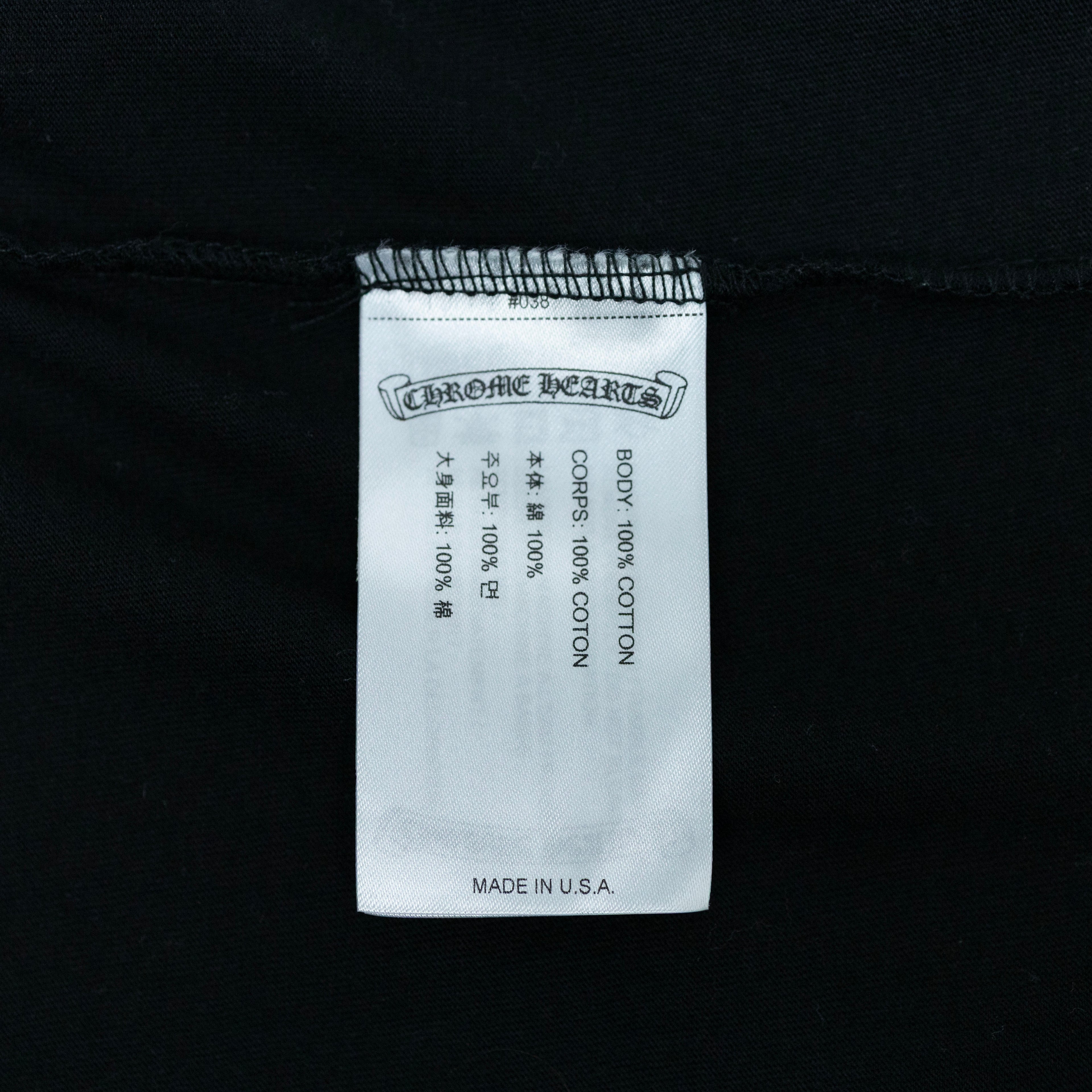 Chrome Hearts Scripture Sleeve Logo Long Sleeve T-Shirt