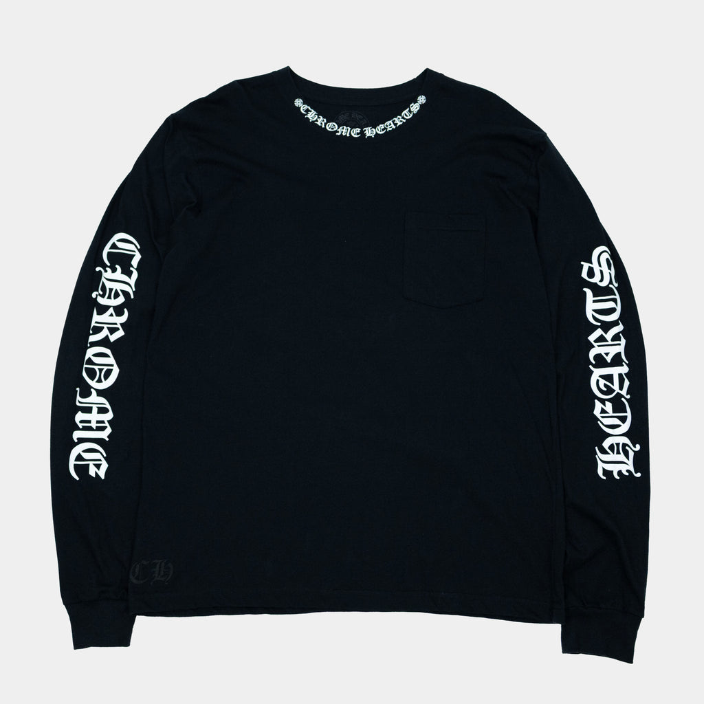 Chrome Hearts Scripture Sleeve Logo Long Sleeve T-Shirt