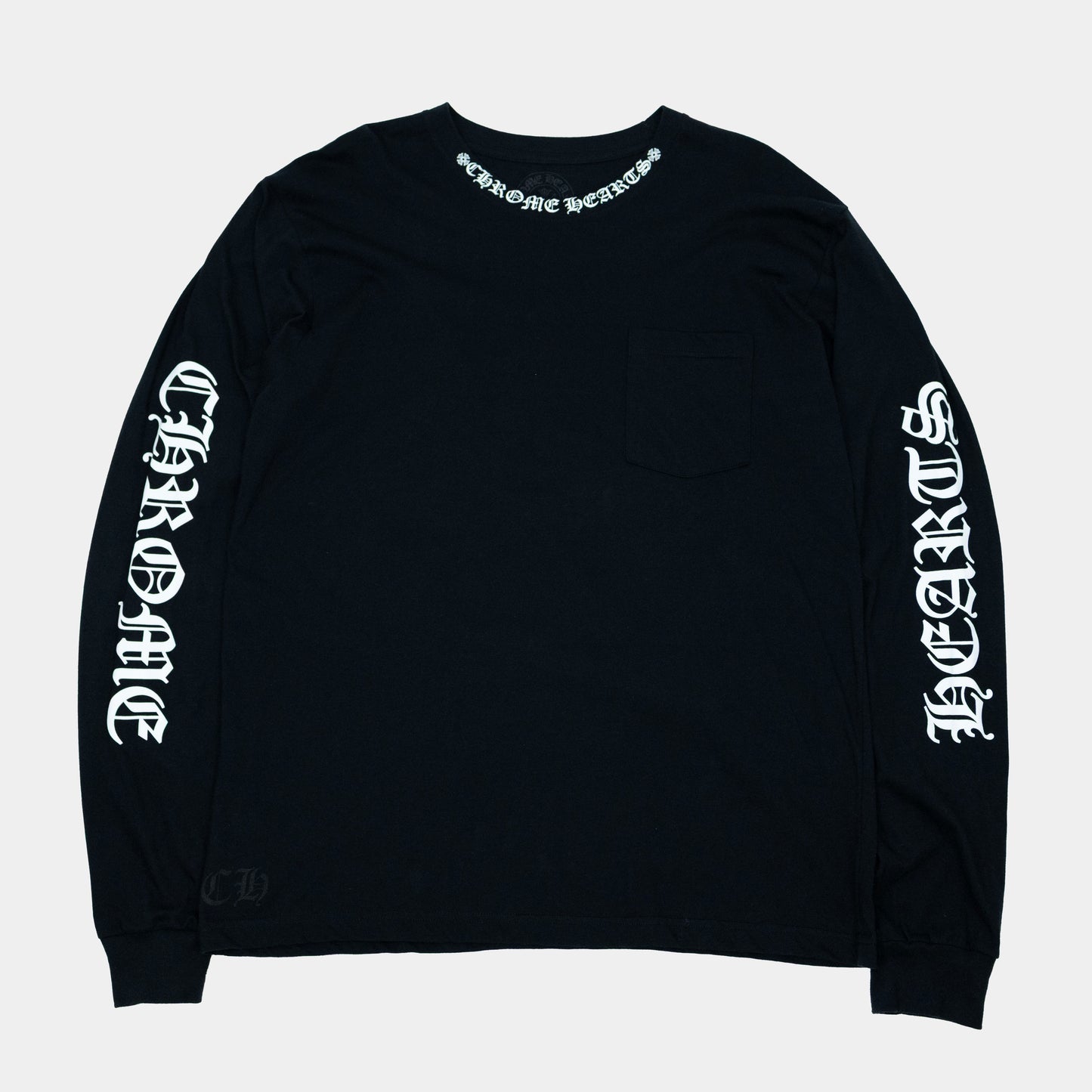 Chrome Hearts Scripture Sleeve Logo Longsleeve T-Shirt