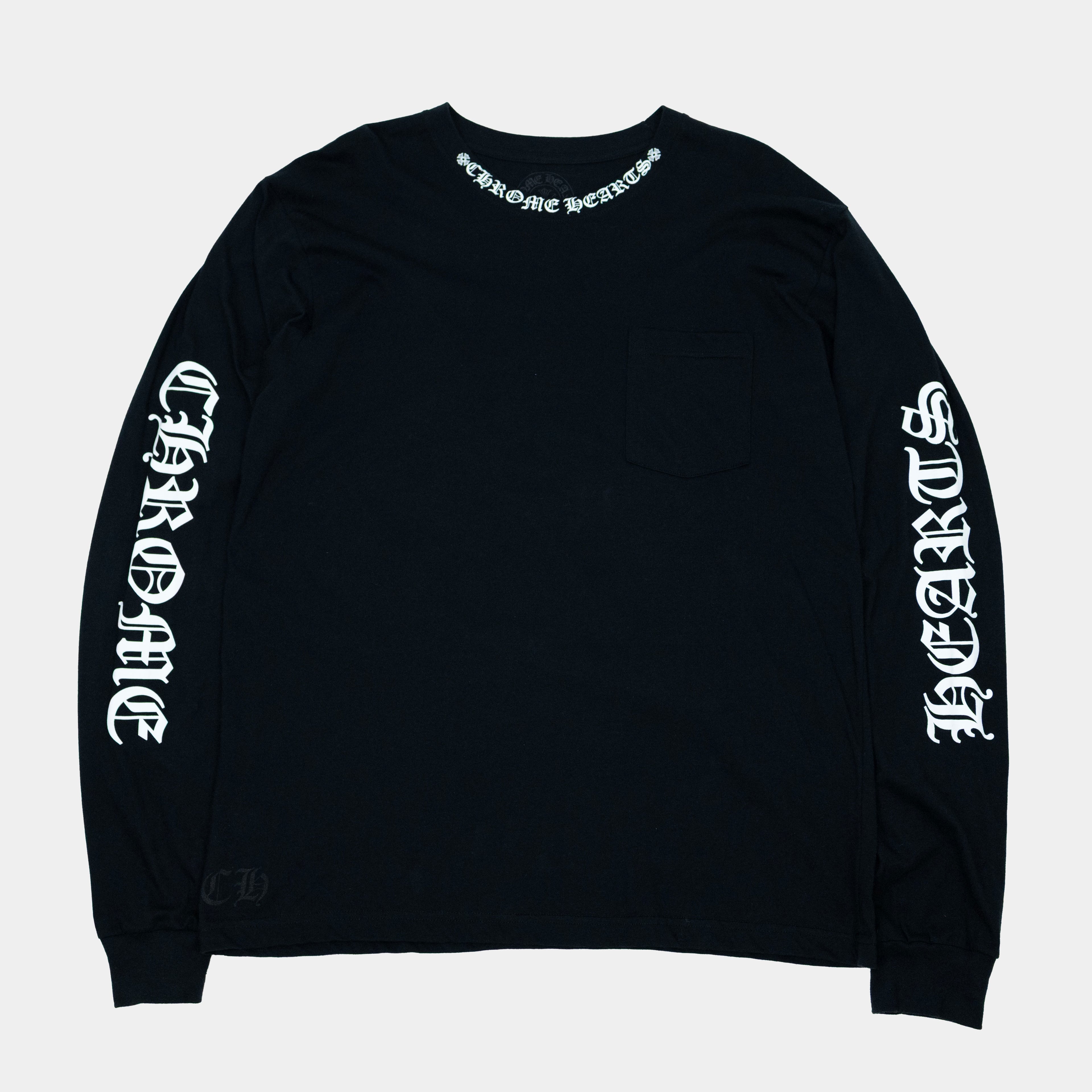 Chrome Hearts Scripture Sleeve Logo Long Sleeve T-Shirt