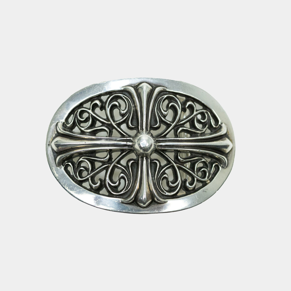 Chrome Hearts Classic .925 Silver Oval Keeper Belt Buckle
